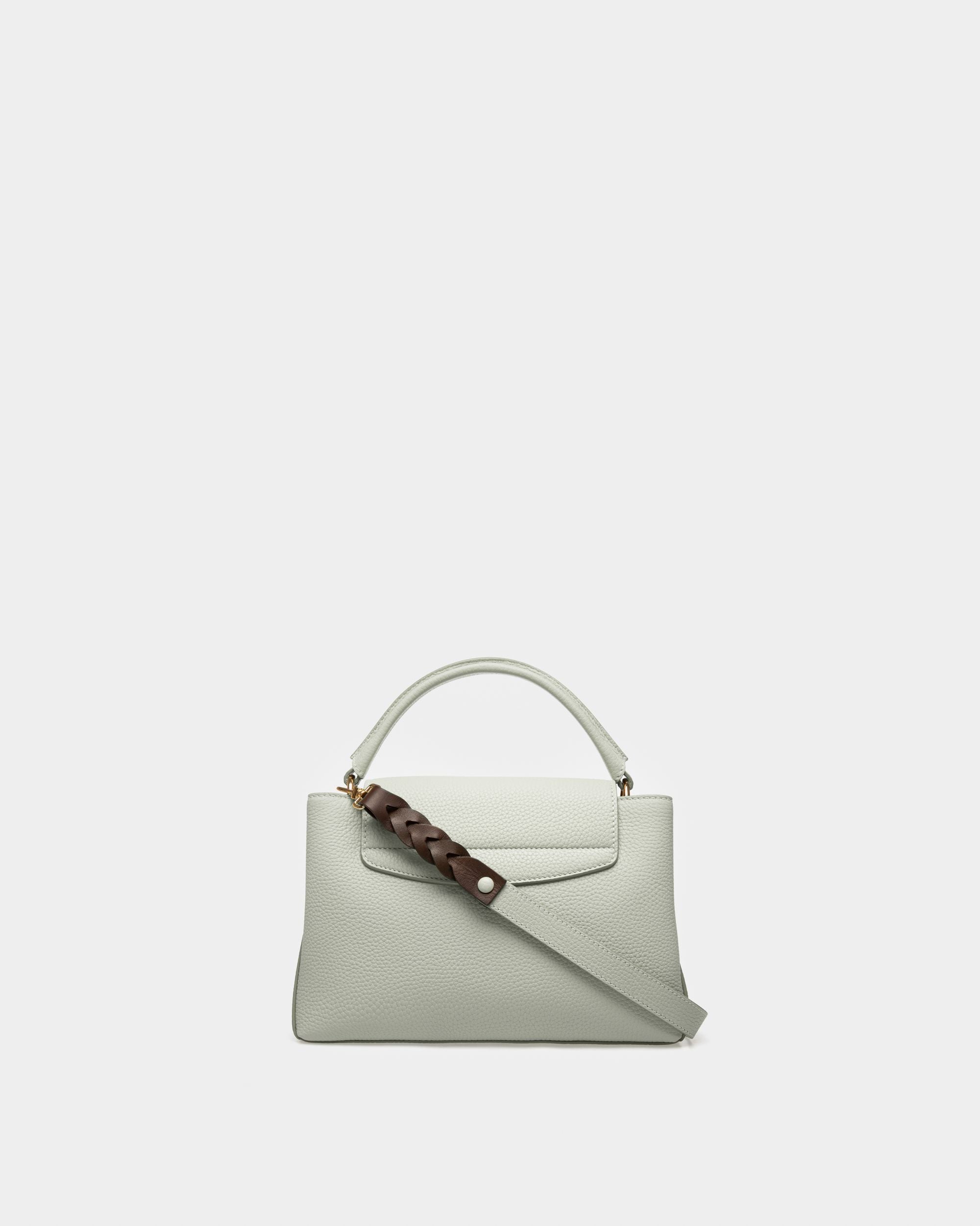 Layka Small Bolso De Mano Con Asa Superior En Piel De Color Azul Claro - Mujer - Bally - 02