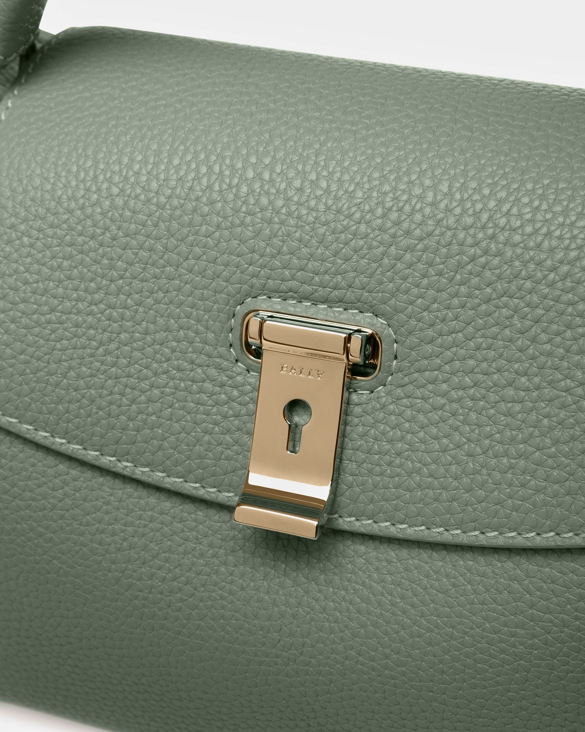 Layka Small Bolso De Mano De Piel En Salvia - Mujer - Bally - 03