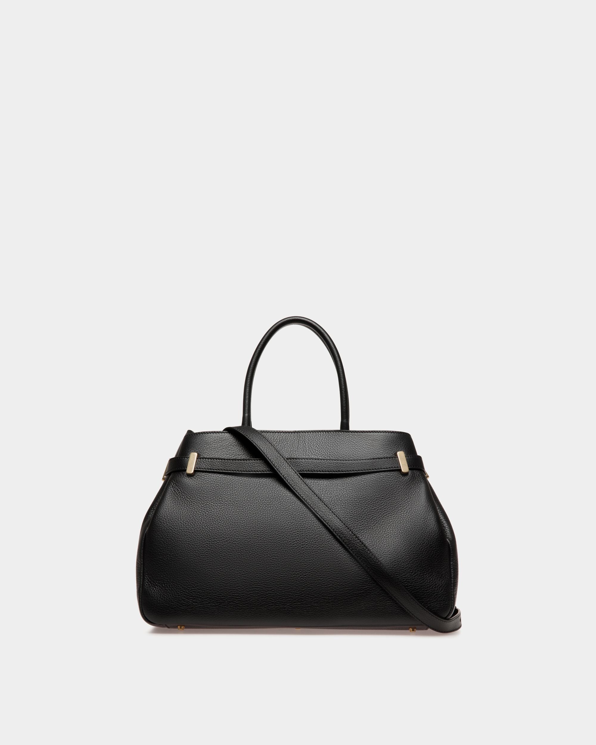 Bolso Tote Carriage De Piel Color Negro - Mujer - Bally - 02