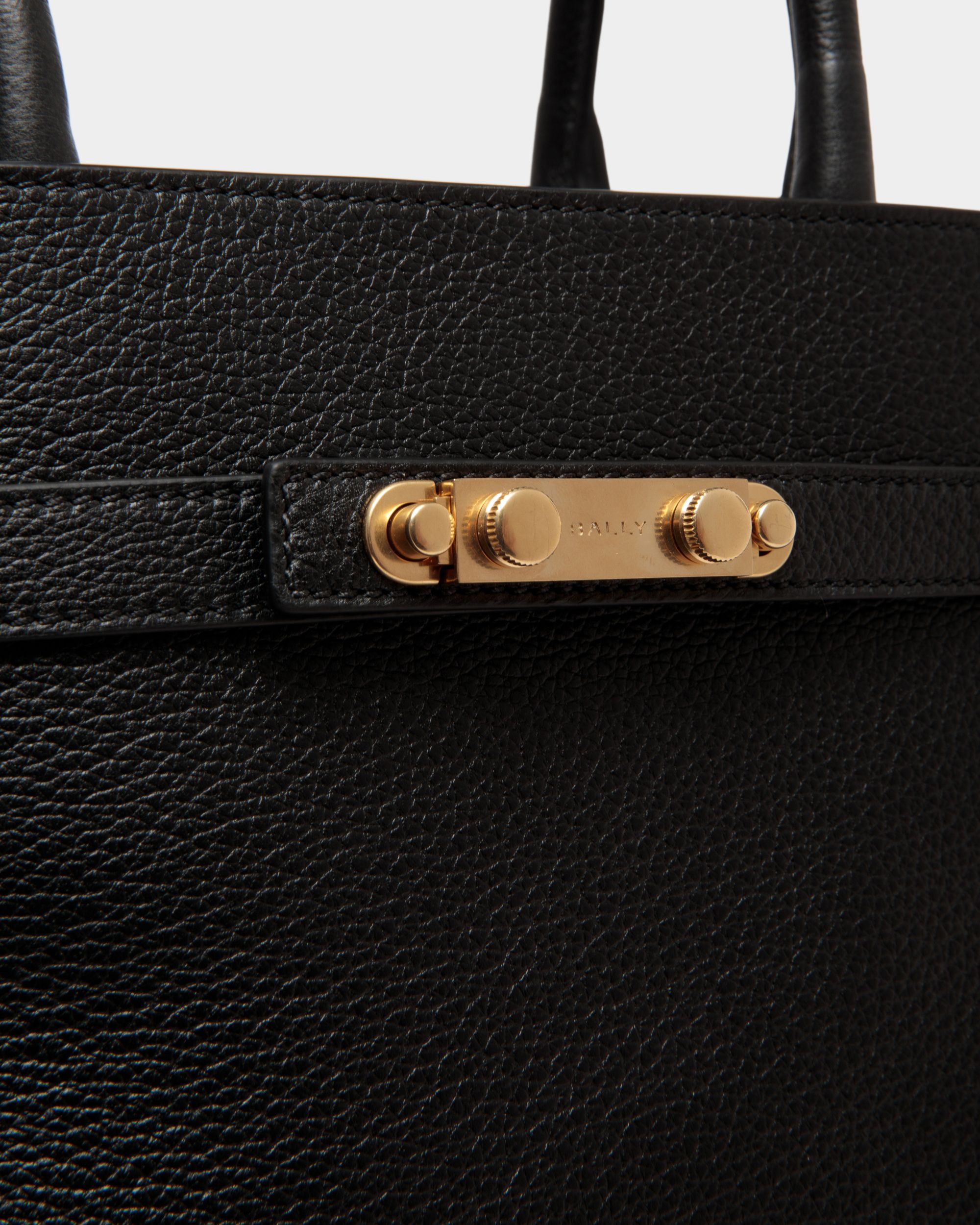 Bolso Tote Carriage De Piel Color Negro - Mujer - Bally - 05