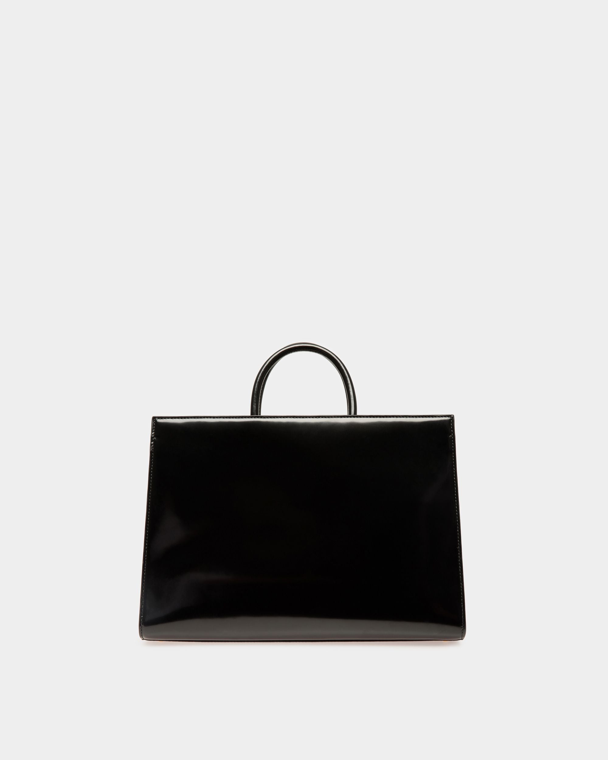 Bolso Tote Emblem De Piel Negra - Mujer - Bally - 03