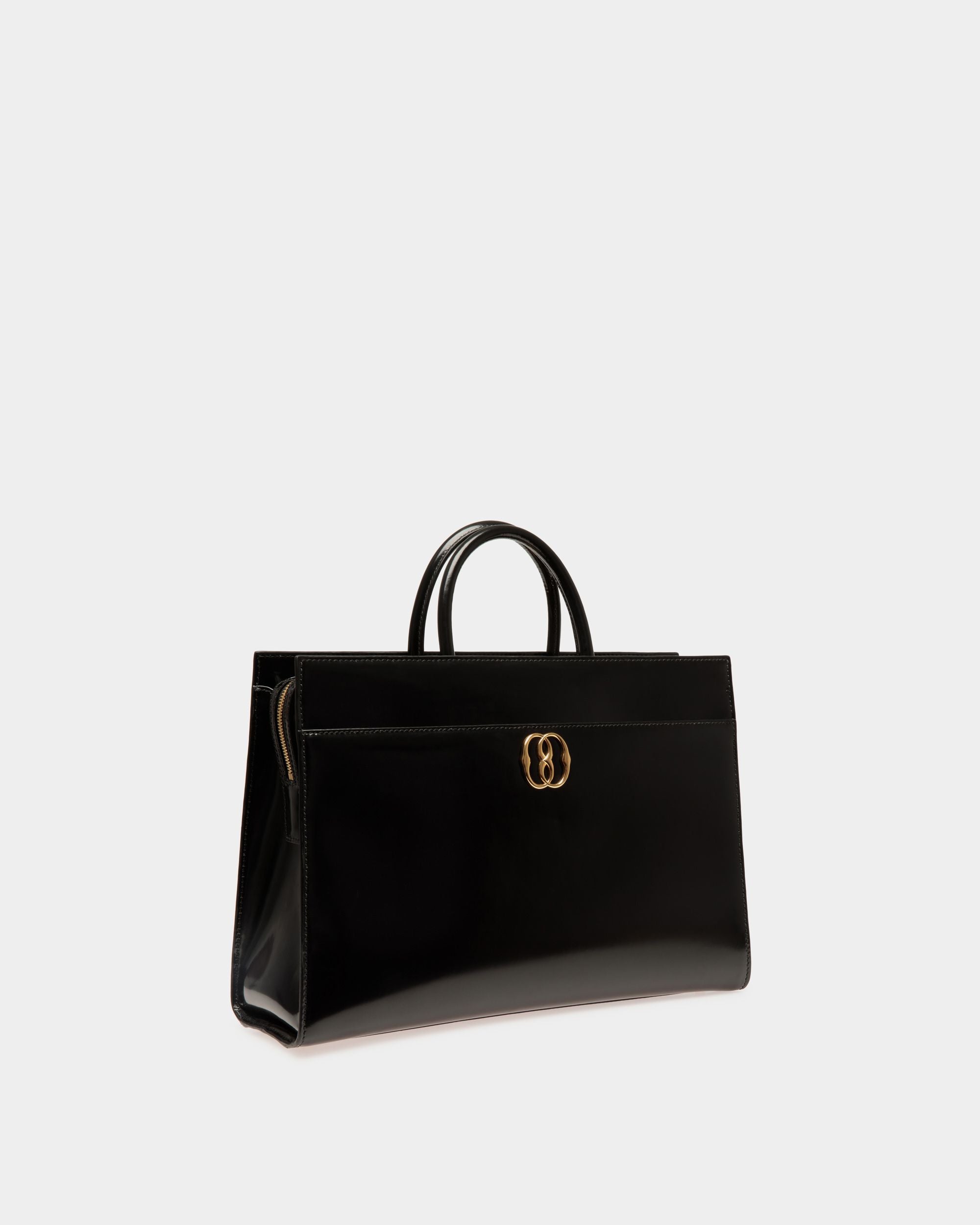 Bolso Tote Emblem De Piel Negra - Mujer - Bally - 04