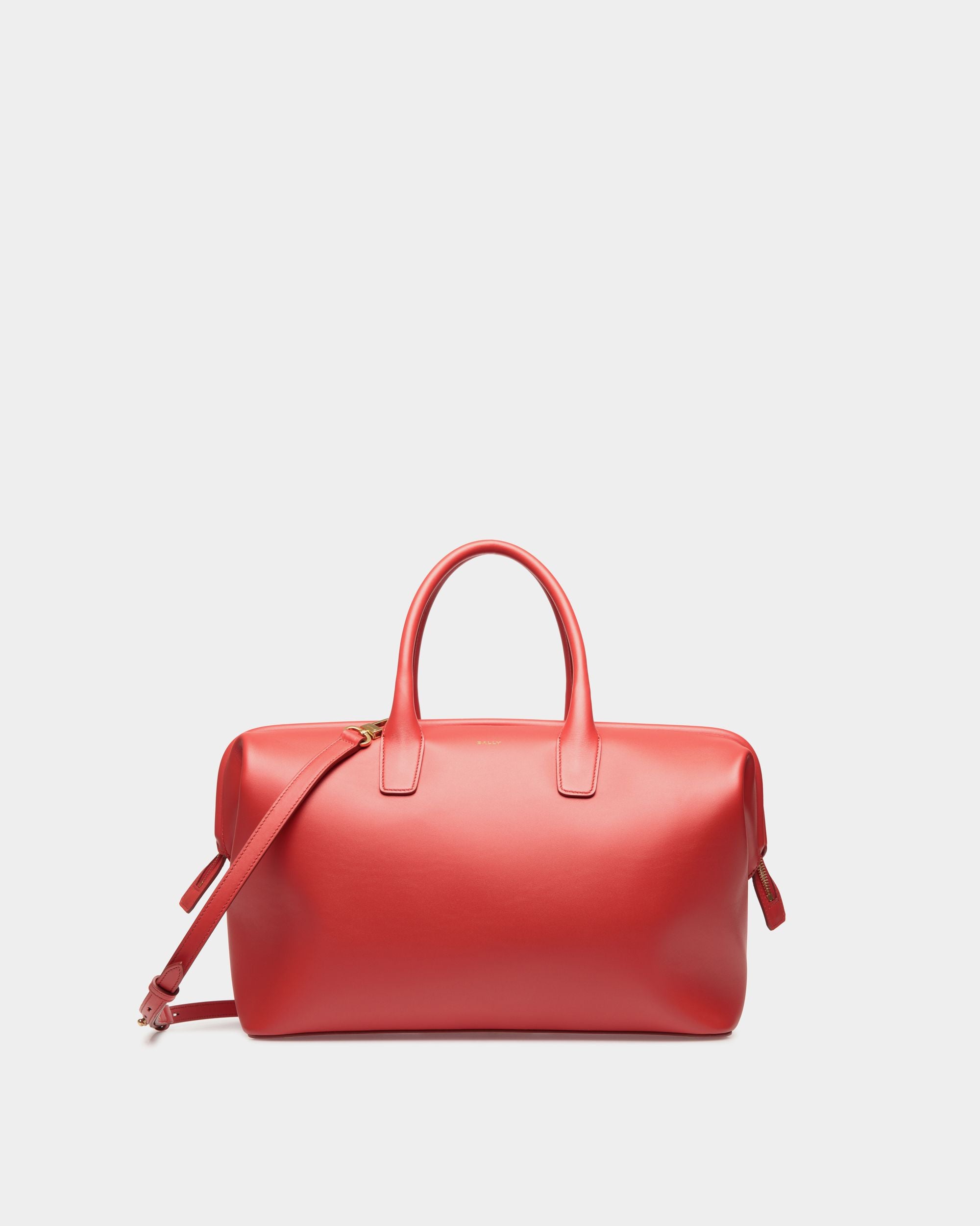 Belle Top Handle Bag In Candy Red Leather - Women's - Bally - 01