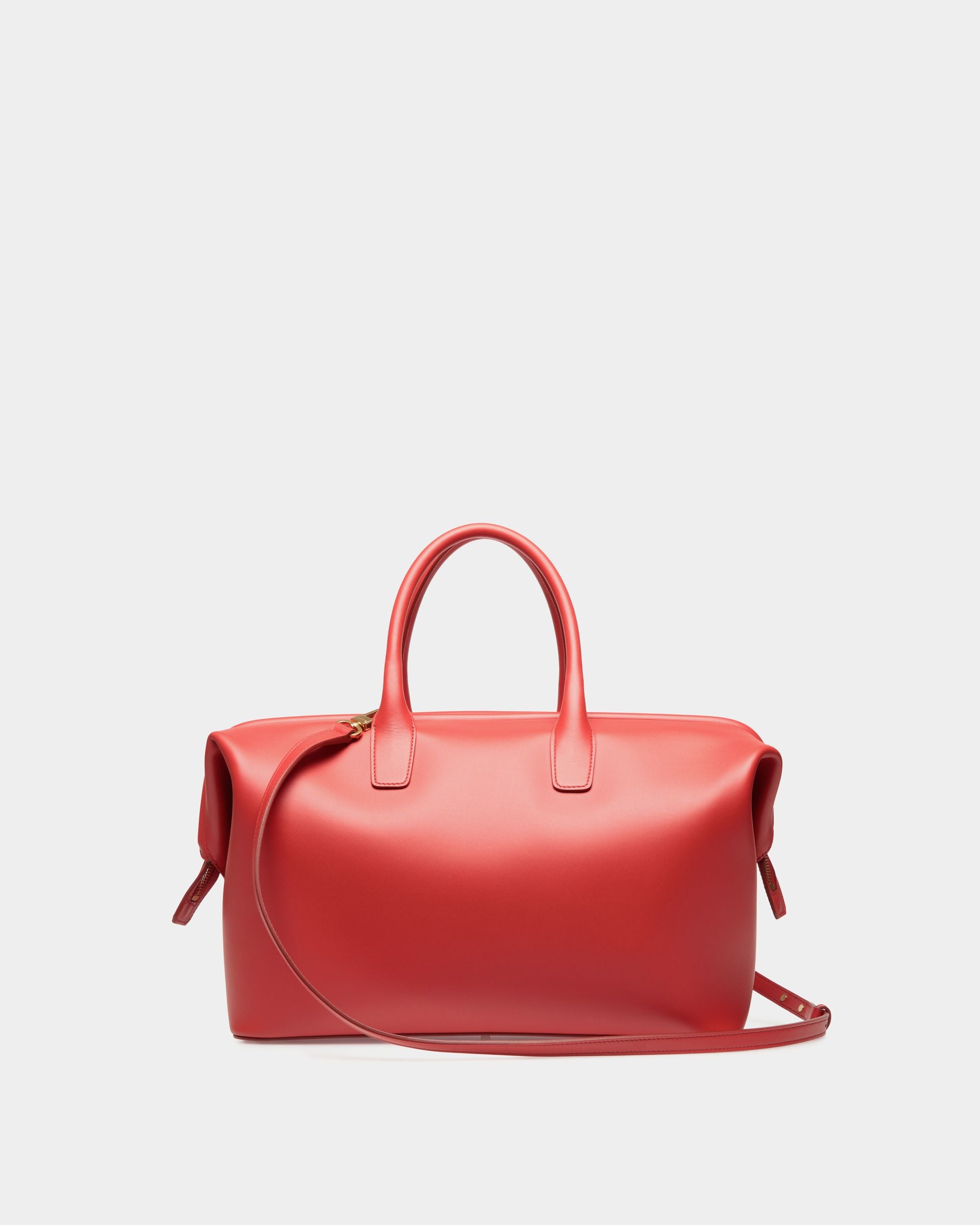 Belle Top Handle Bag In Candy Red Leather - Women's - Bally - 03