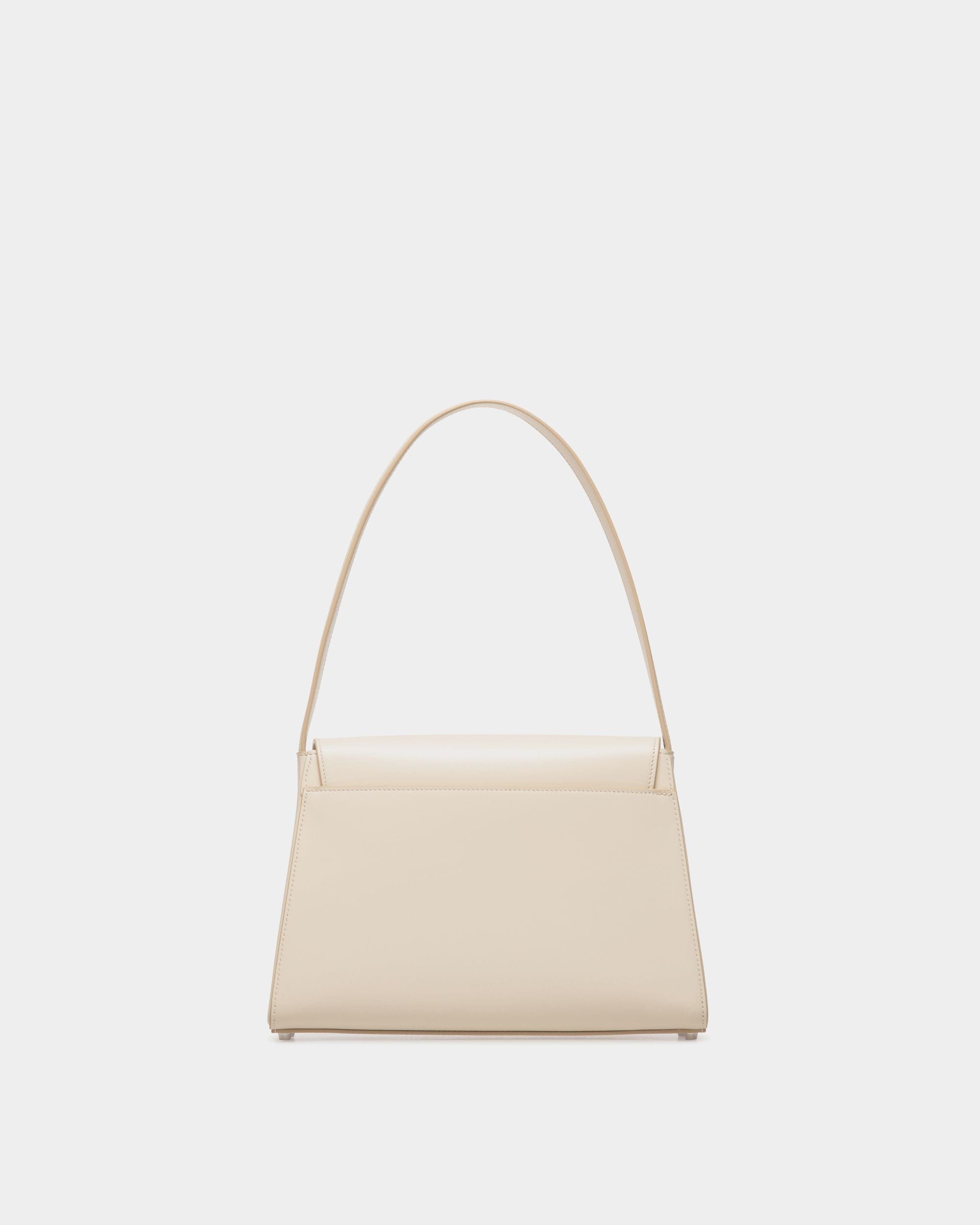 Bolso De Hombro Ollam De Piel Blanca - Mujer - Bally - 03