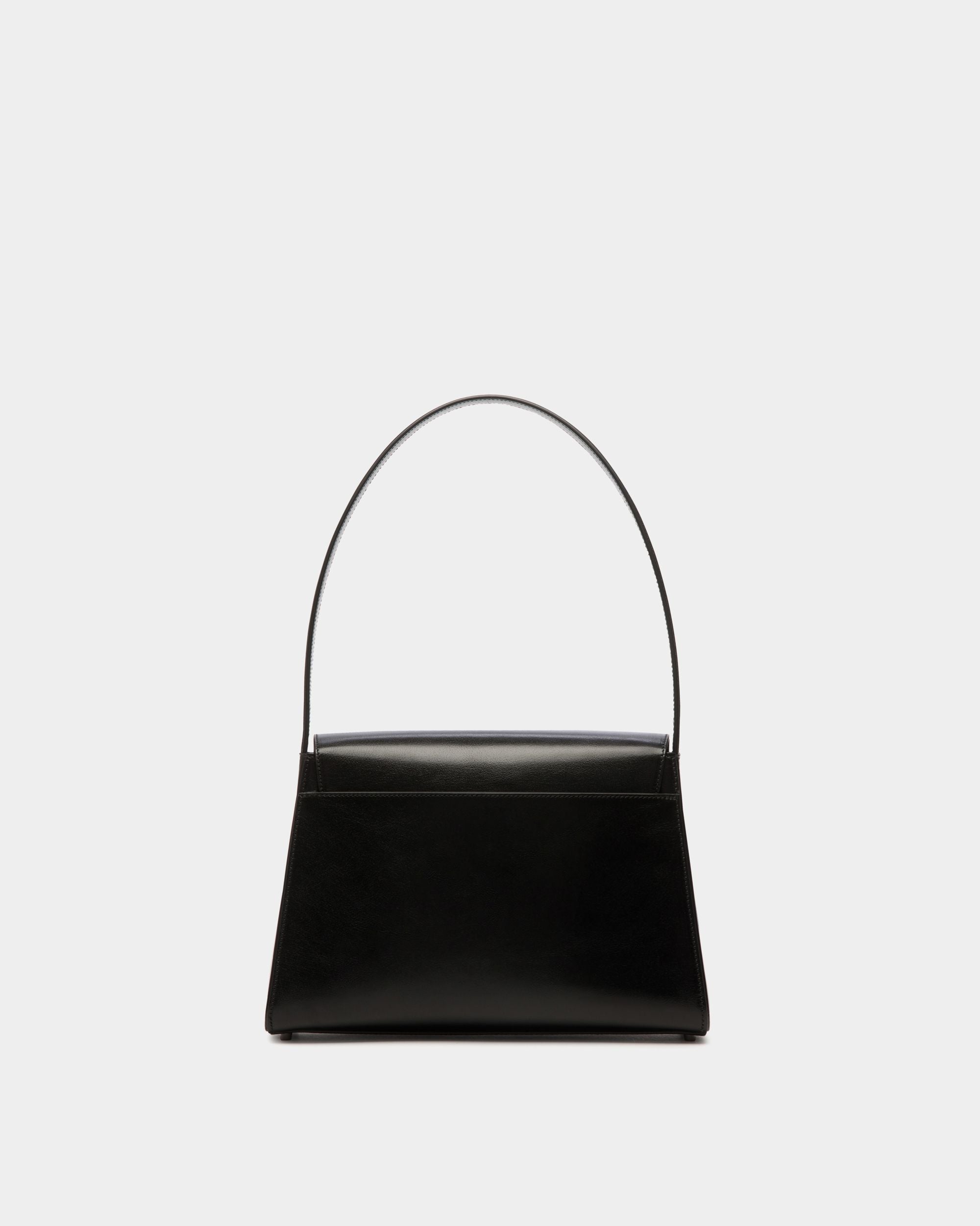Bolso De Hombro Ollam De Piel Negra - Mujer - Bally - 02