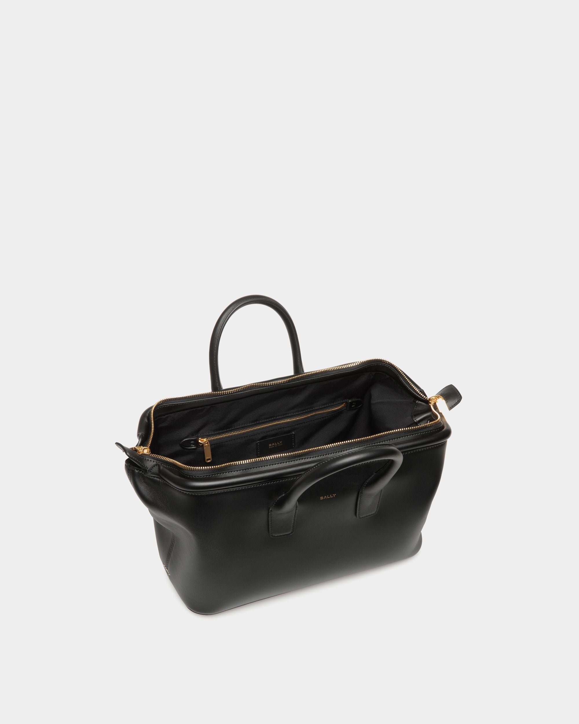 Belle Small Top Handle Bag In Black Leather - Women's - Bally - 05