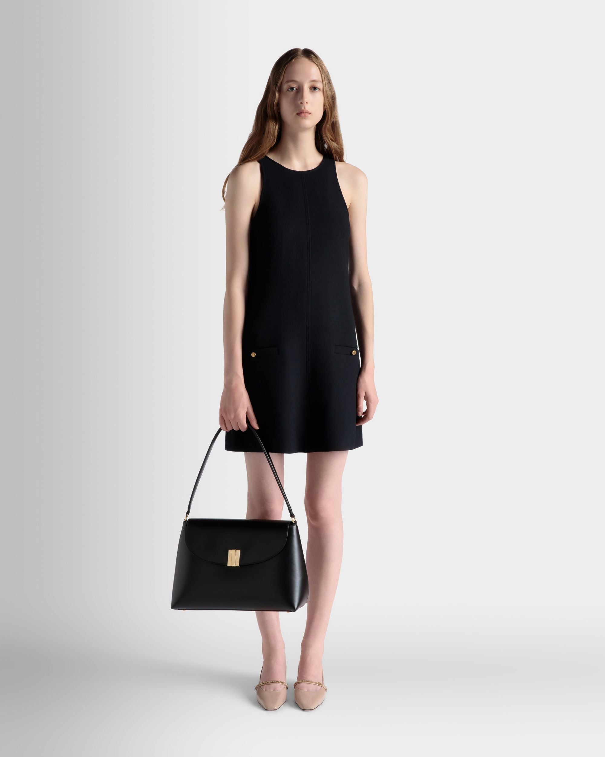 Ollam Shoulder Bag In Black Leather - Women's - Bally - 02