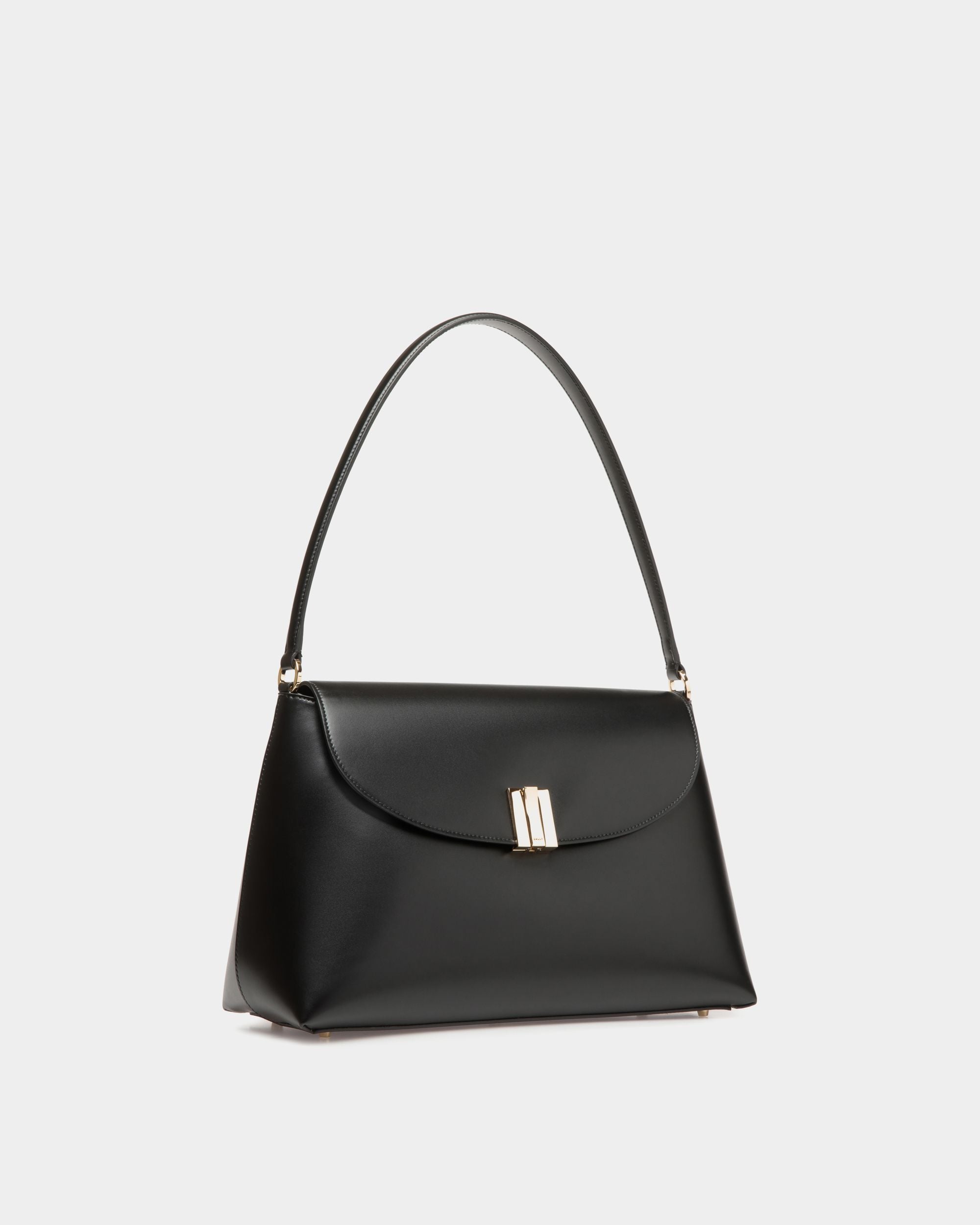 Ollam Shoulder Bag In Black Leather - Women's - Bally - 04