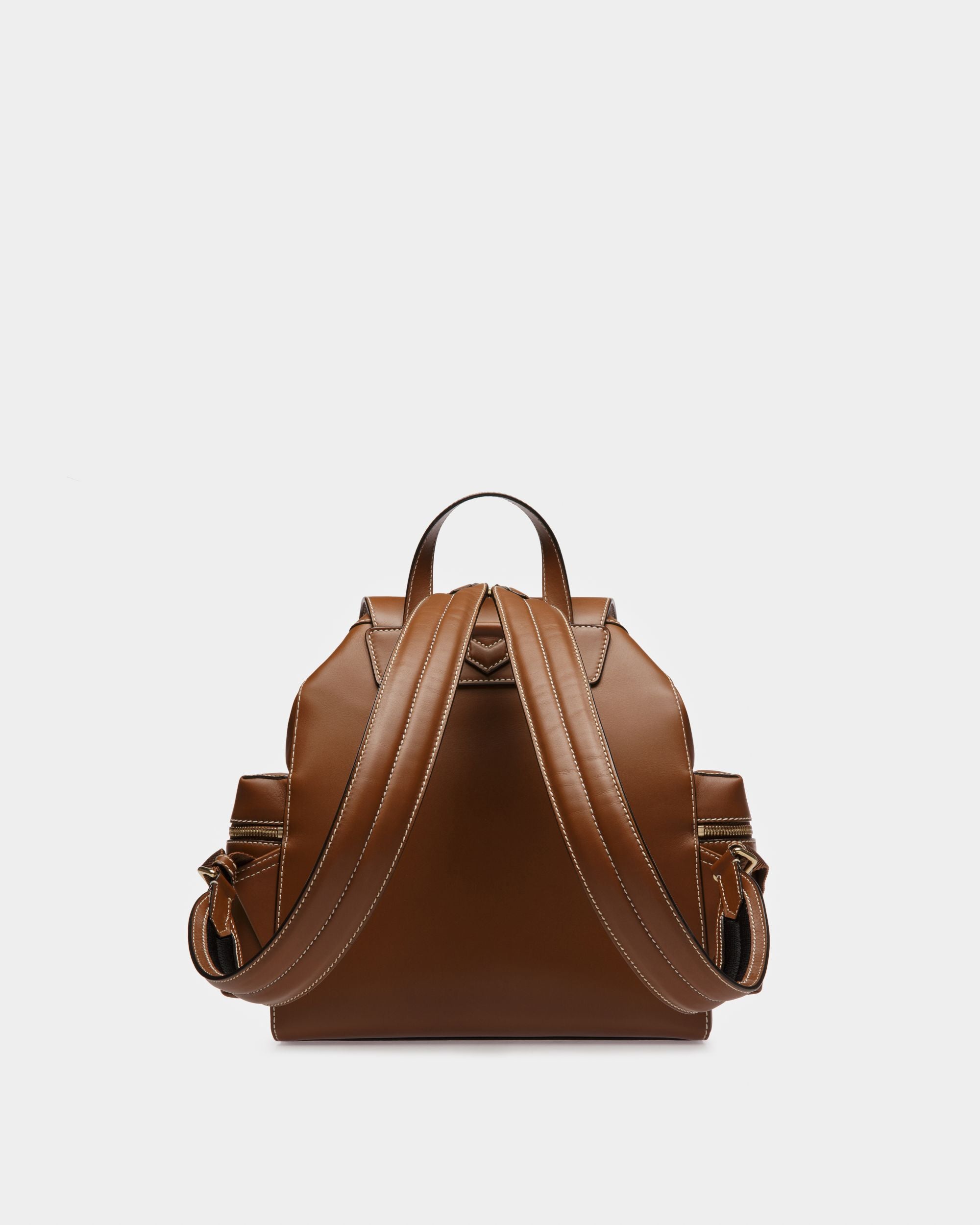 Cliford Leather Backpack In Brown - Women's - Bally - 03