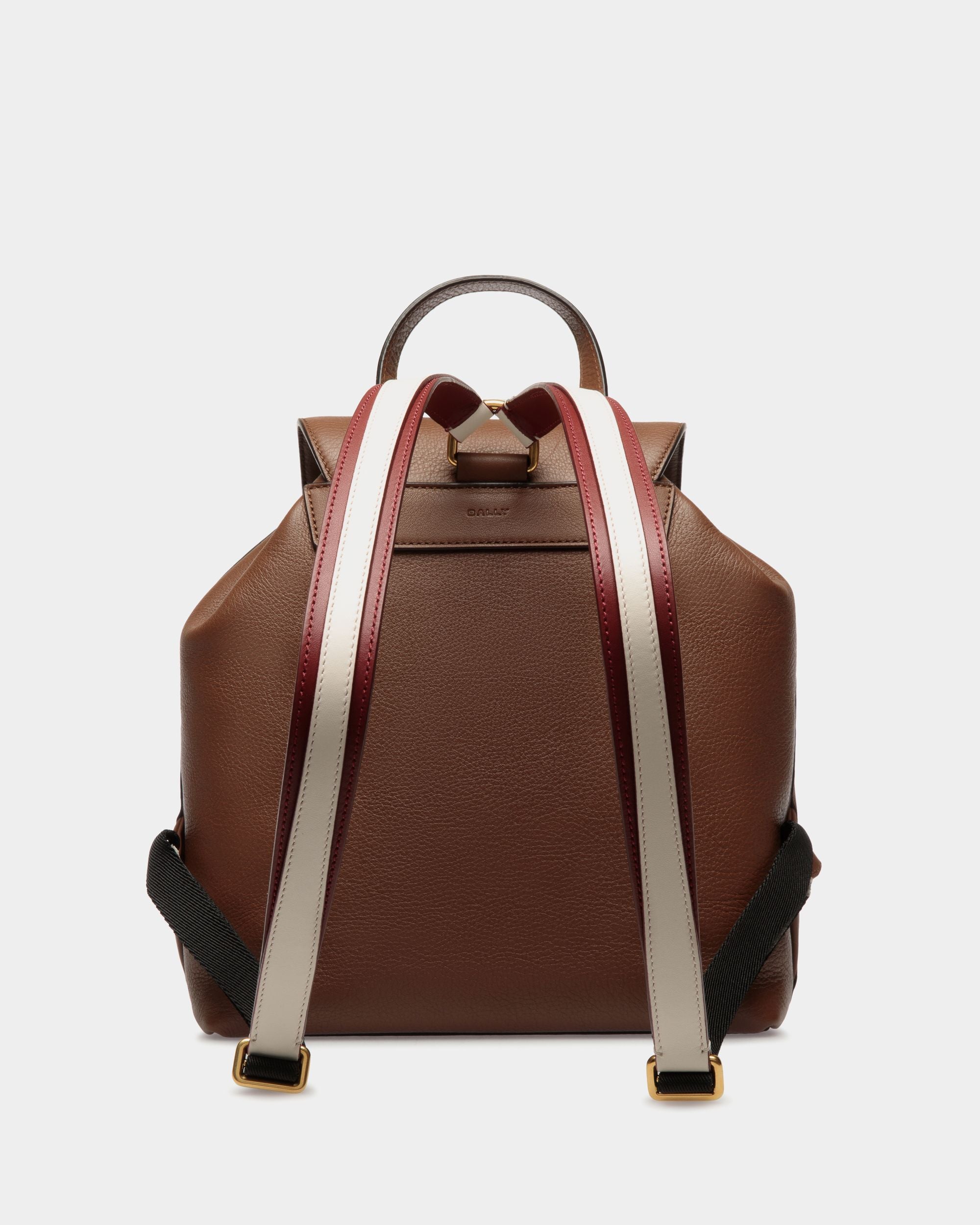 Code Backpack in Brown Leather - Women's - Bally - 02