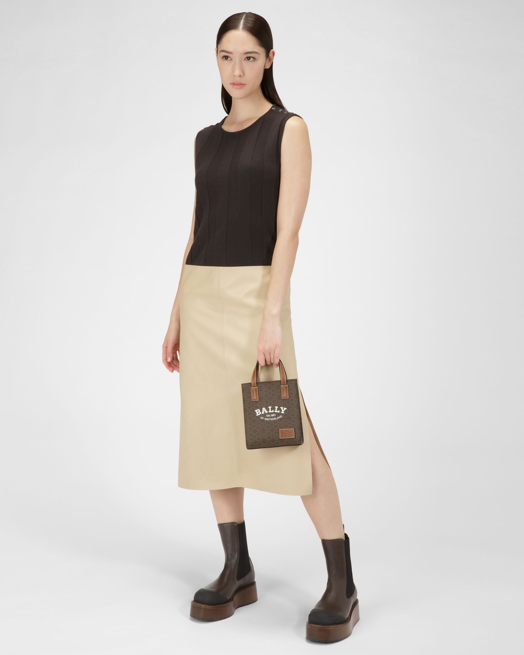 Crystalia Xs Minibolso En Tpu De Color Marrón - Mujer - Bally - 06