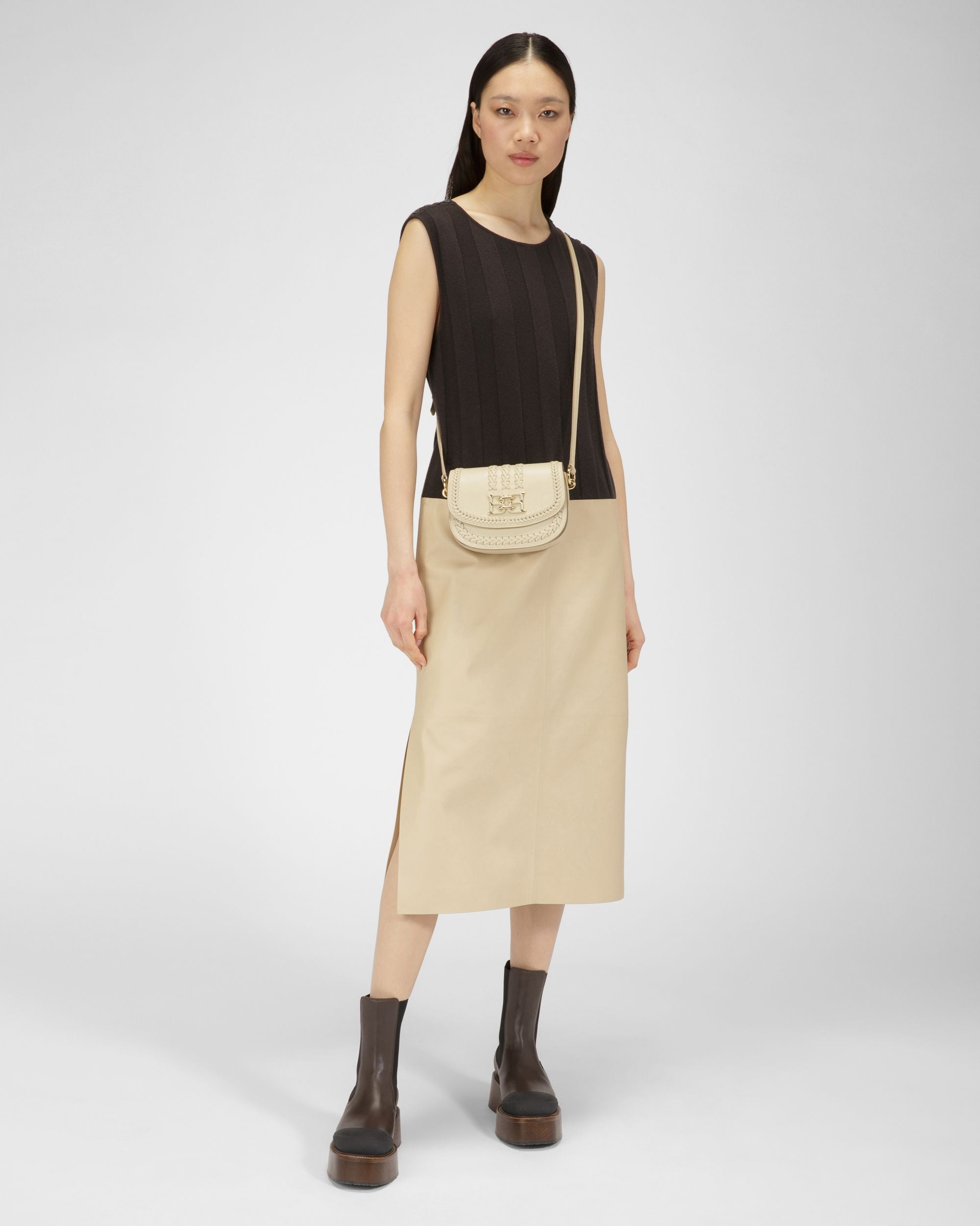 Baily Leather Minibag In Light Beige - Women's - Bally - 06