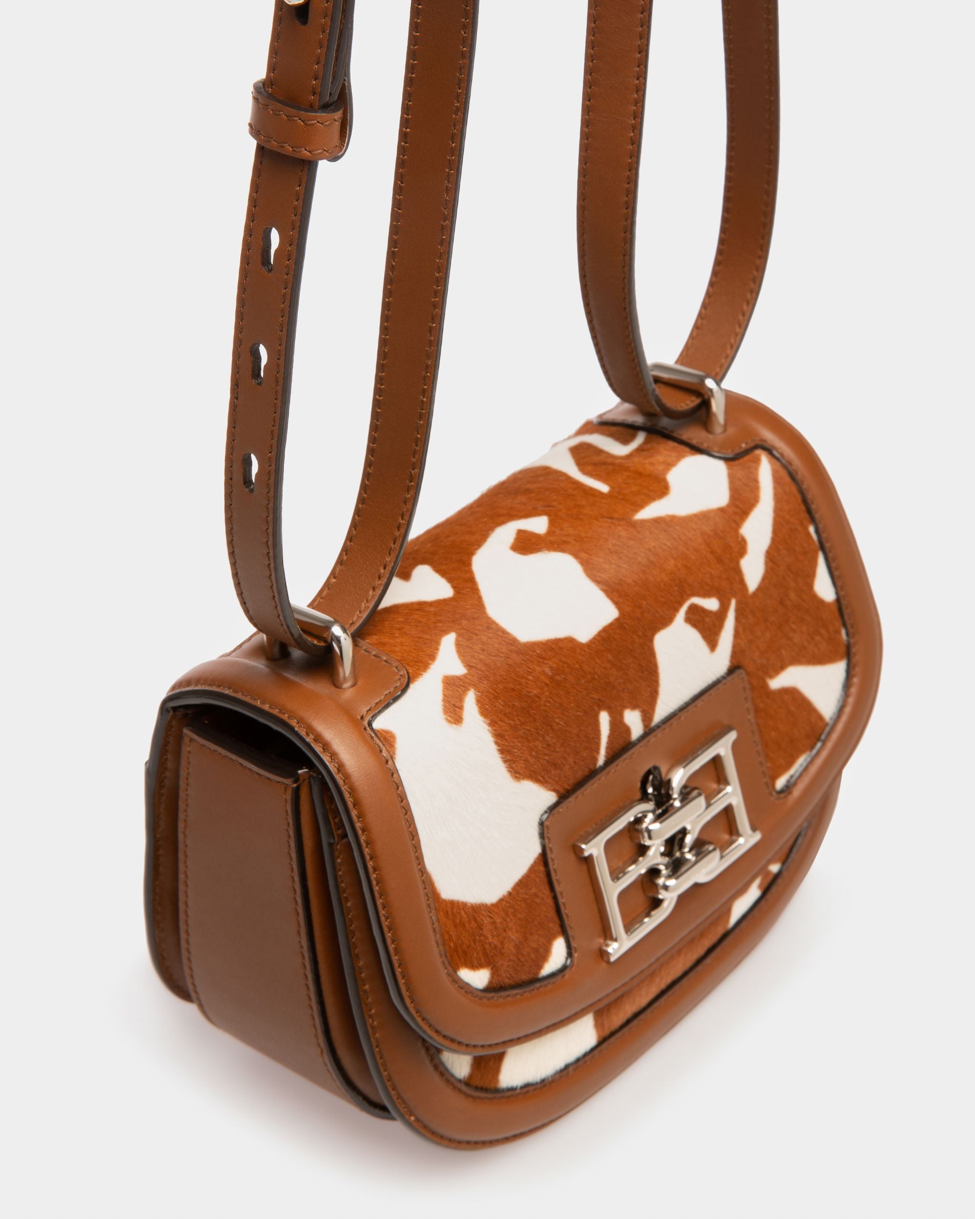 Baily Minibolso En Cuero De Color Blanco Y Marrón - Mujer - Bally - 05