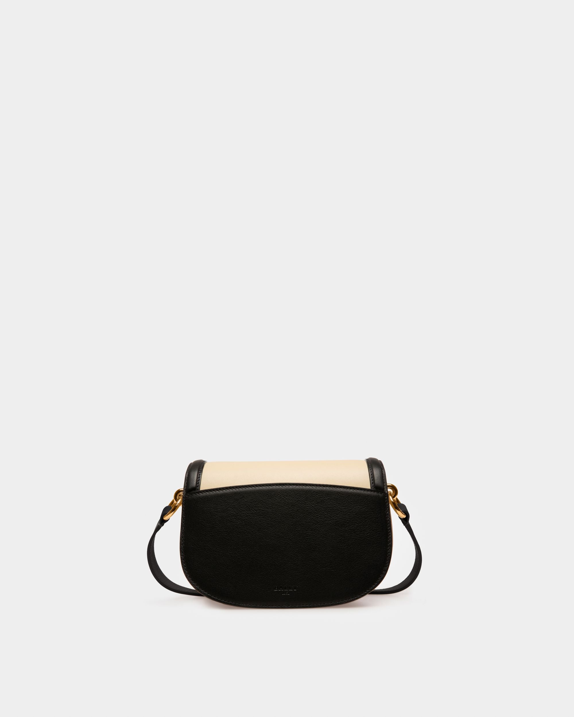 Baily Leather Minibag In Light Beige And Black - Women's - Bally - 03