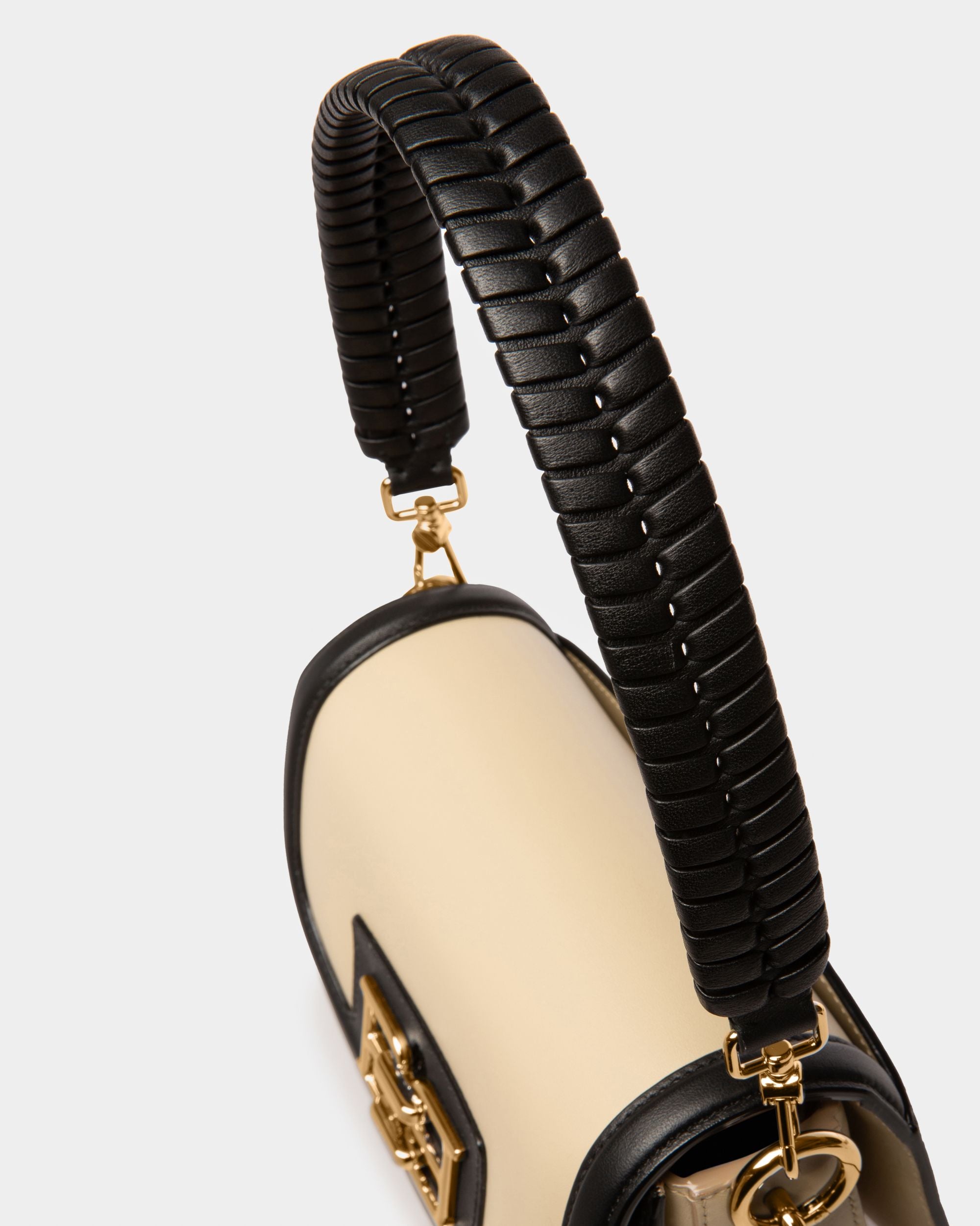 Baily Leather Minibag In Light Beige And Black - Women's - Bally - 05