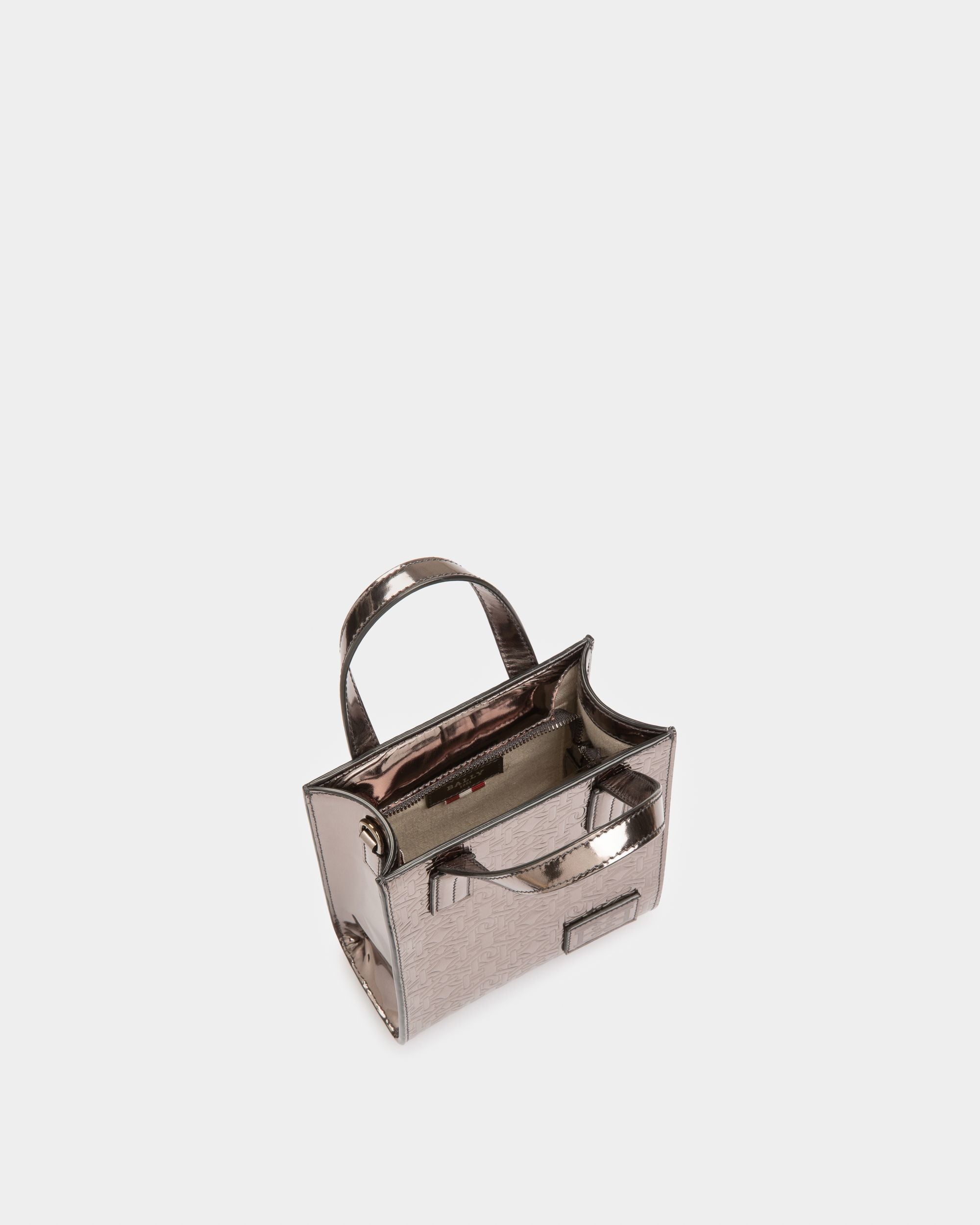 Crystalia Xs Minibag In Dark Mineral Leather - Women's - Bally - 03