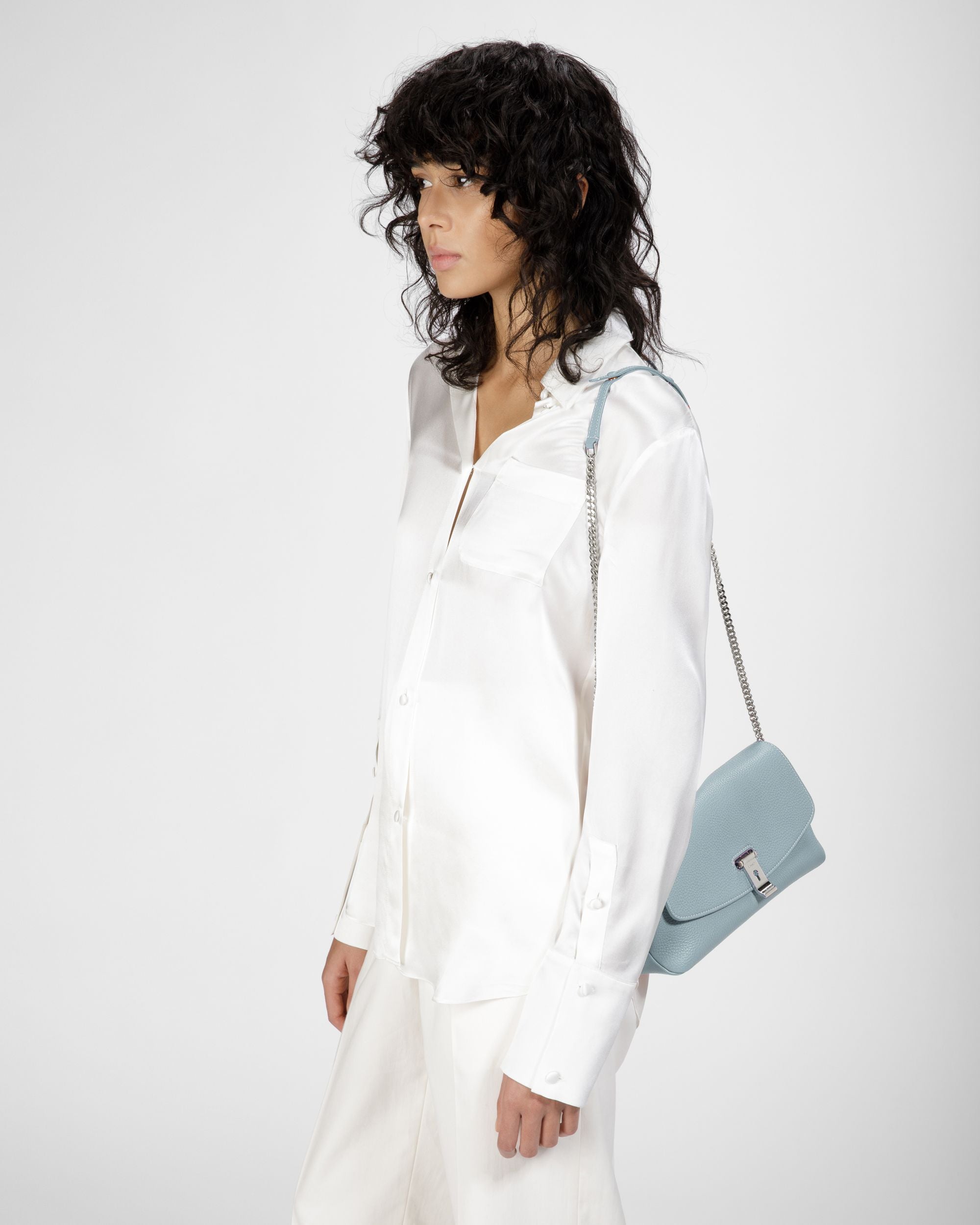 Leena Minibolso De Piel En Azul Claro - Mujer - Bally - 02