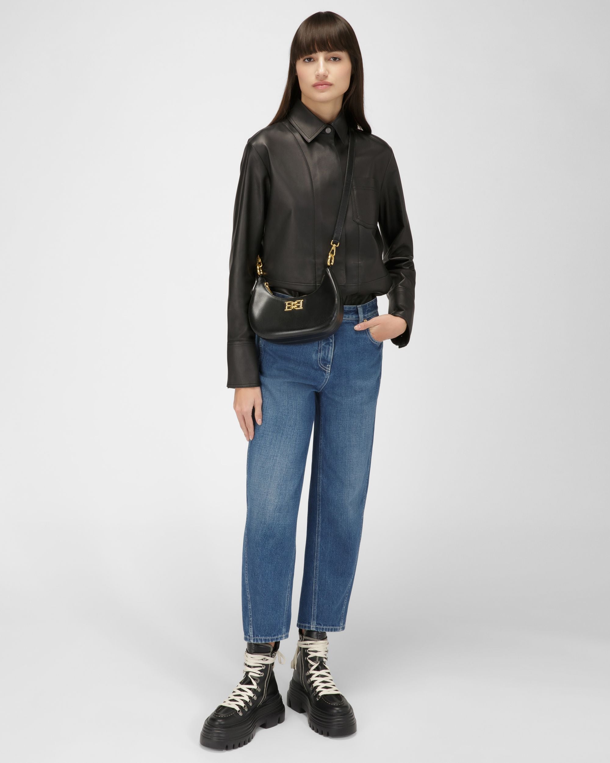 Bleyr Minibolso En Piel De Color Negro - Mujer - Bally - 03