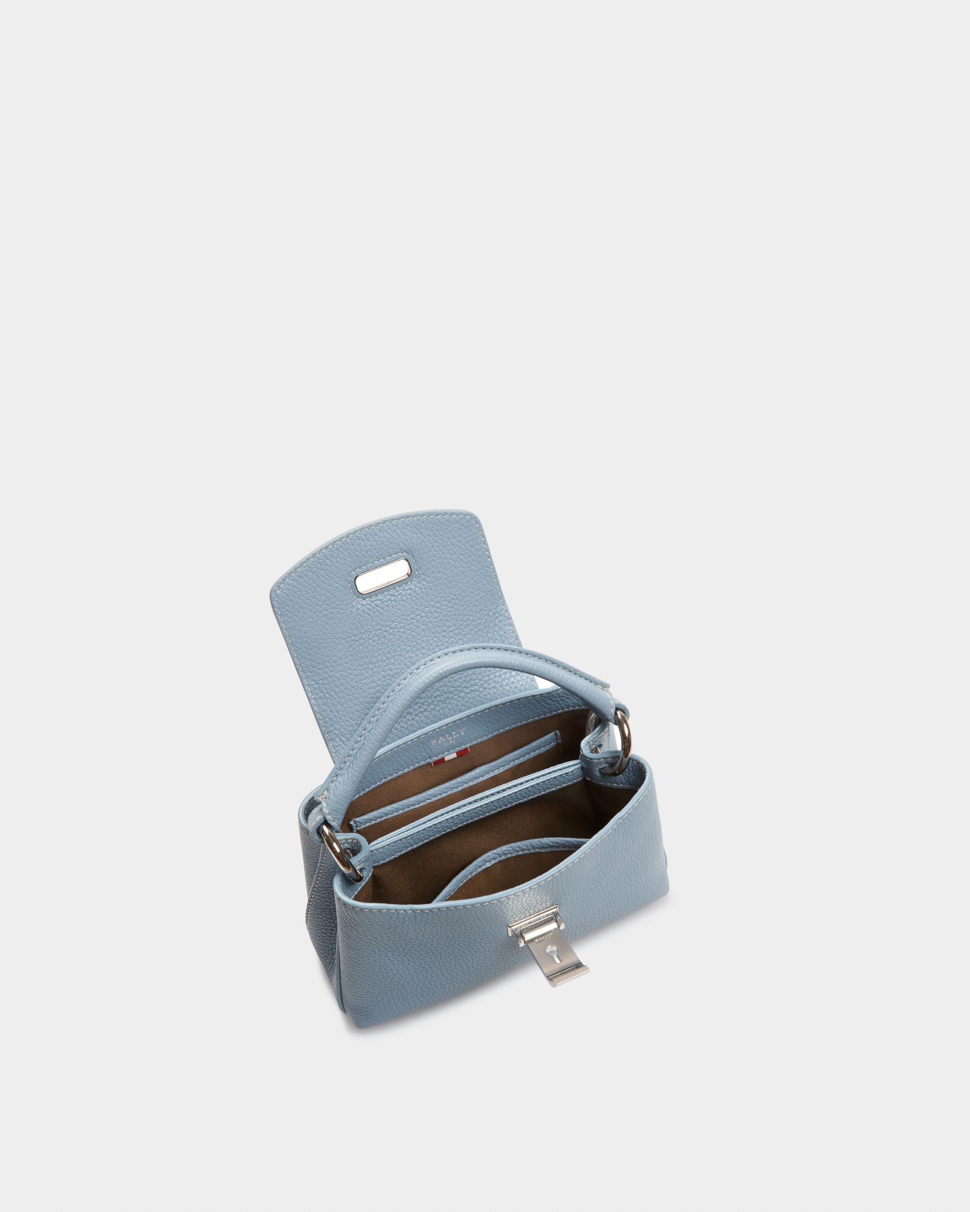 Layka XS Leather Minibag In Light Blue - Women's - Bally - 04