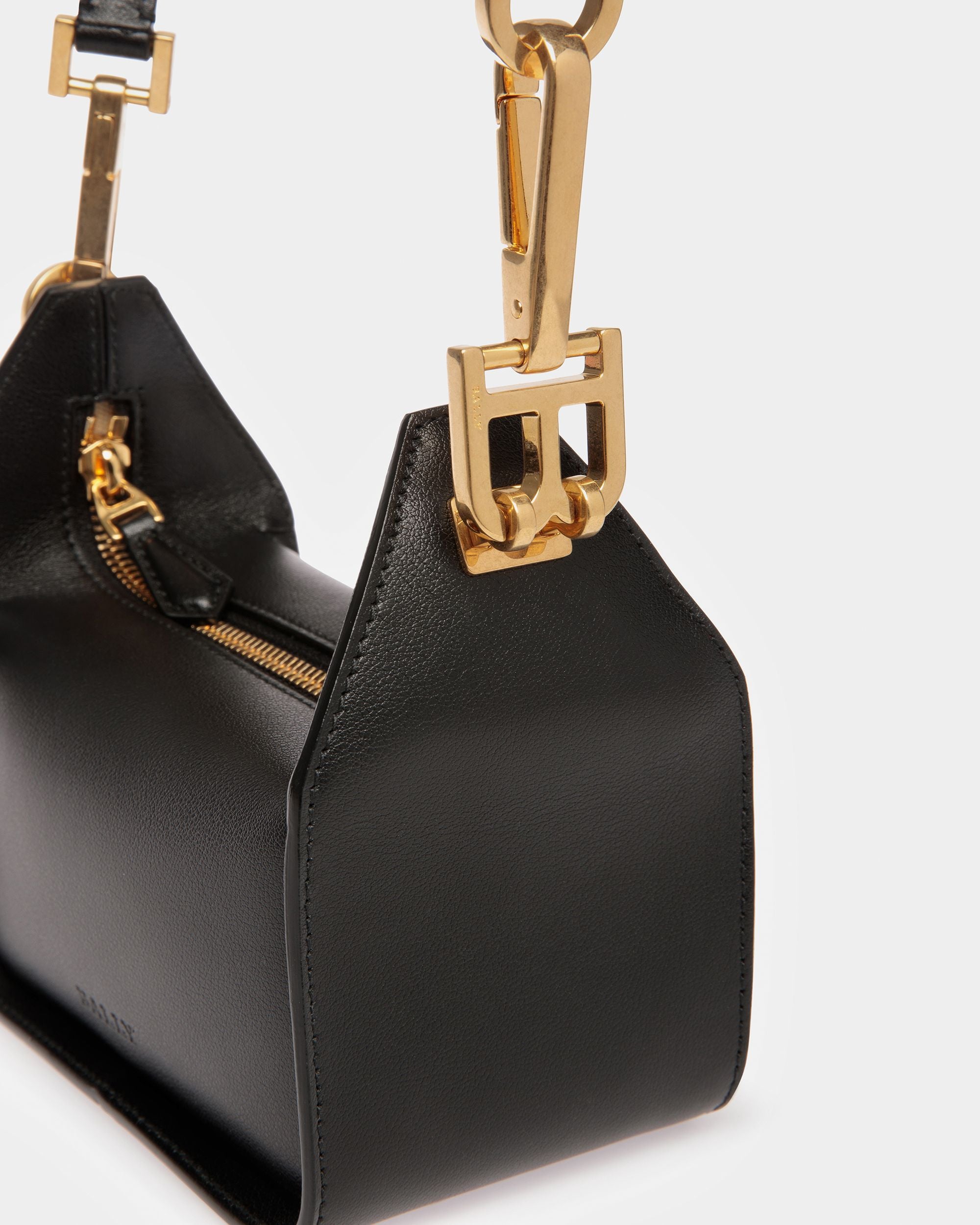 B-Hook XS Leather Minibag In Black - Women's - Bally - 03