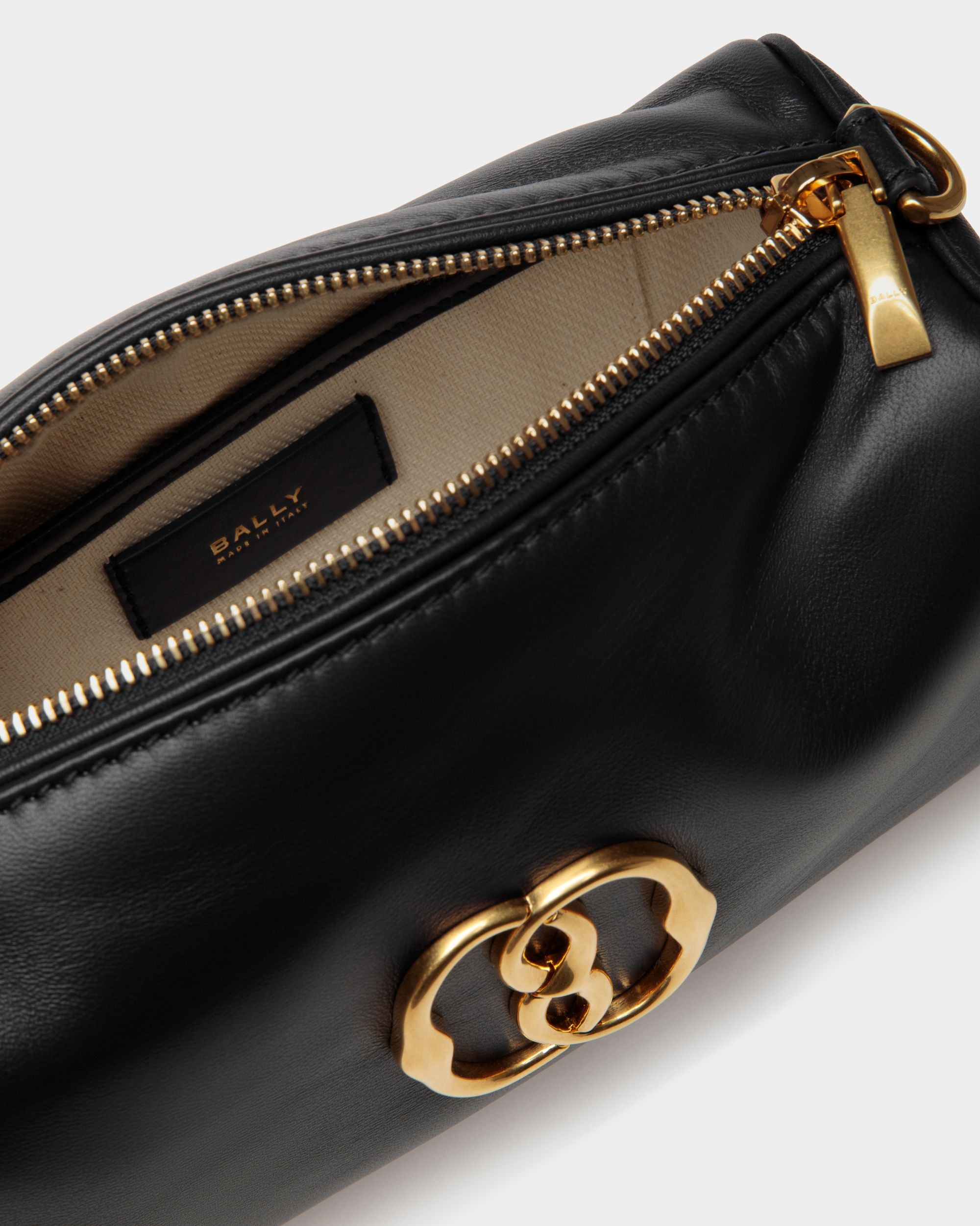 Minibolso Emblem De Piel En Negro - Mujer - Bally - 04