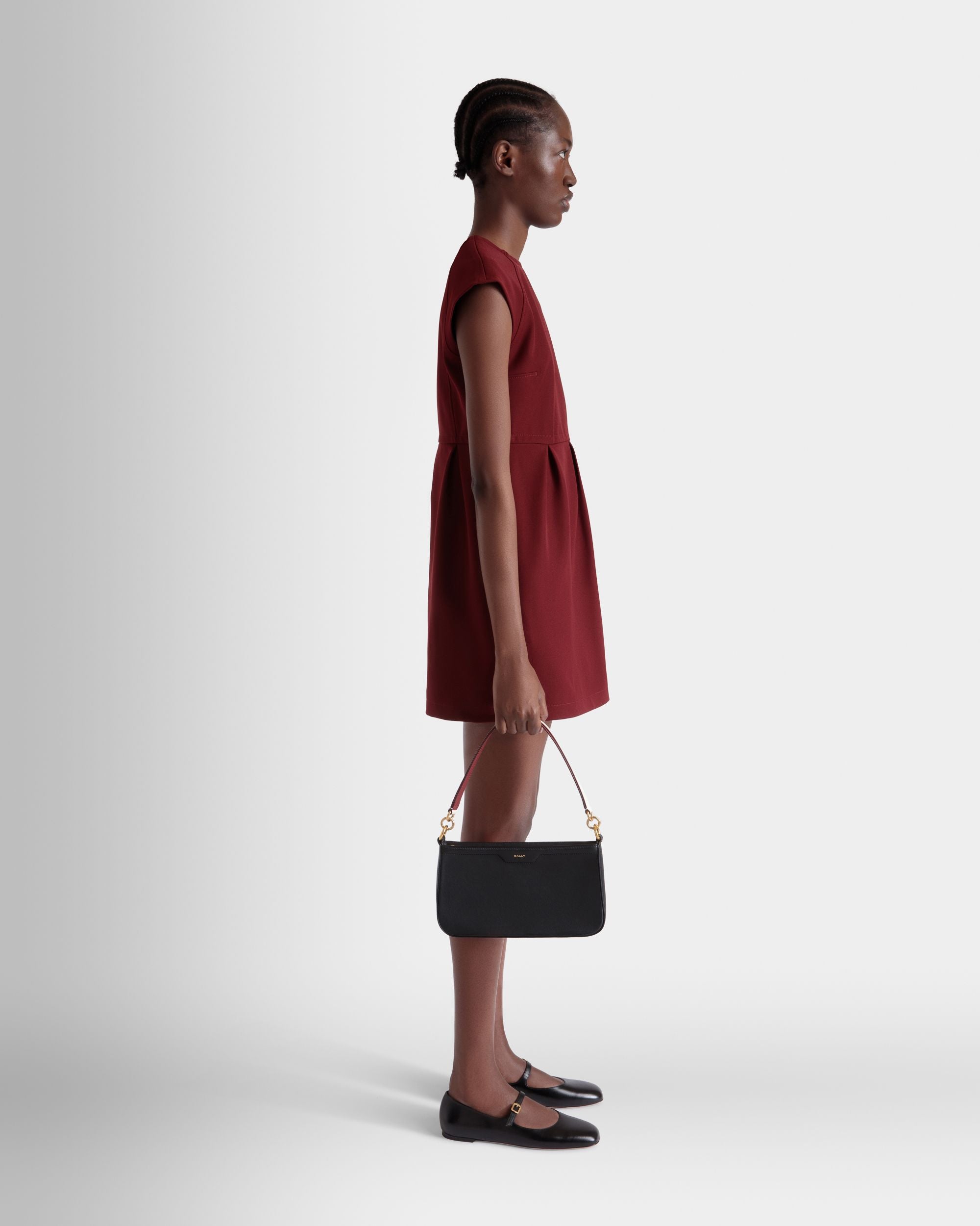 Bolso De Hombre Pequeño Code De Piel Negra - Mujer - Bally - 02