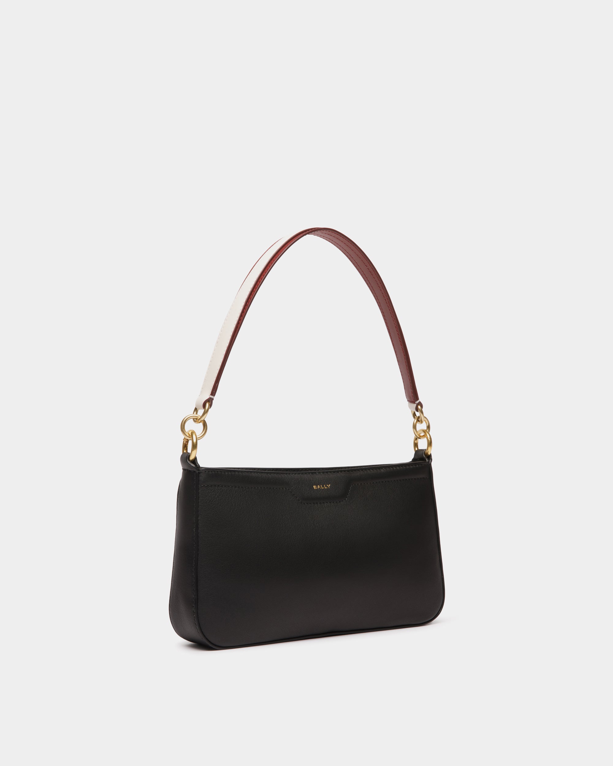 Bolso De Hombre Pequeño Code De Piel Negra - Mujer - Bally - 04