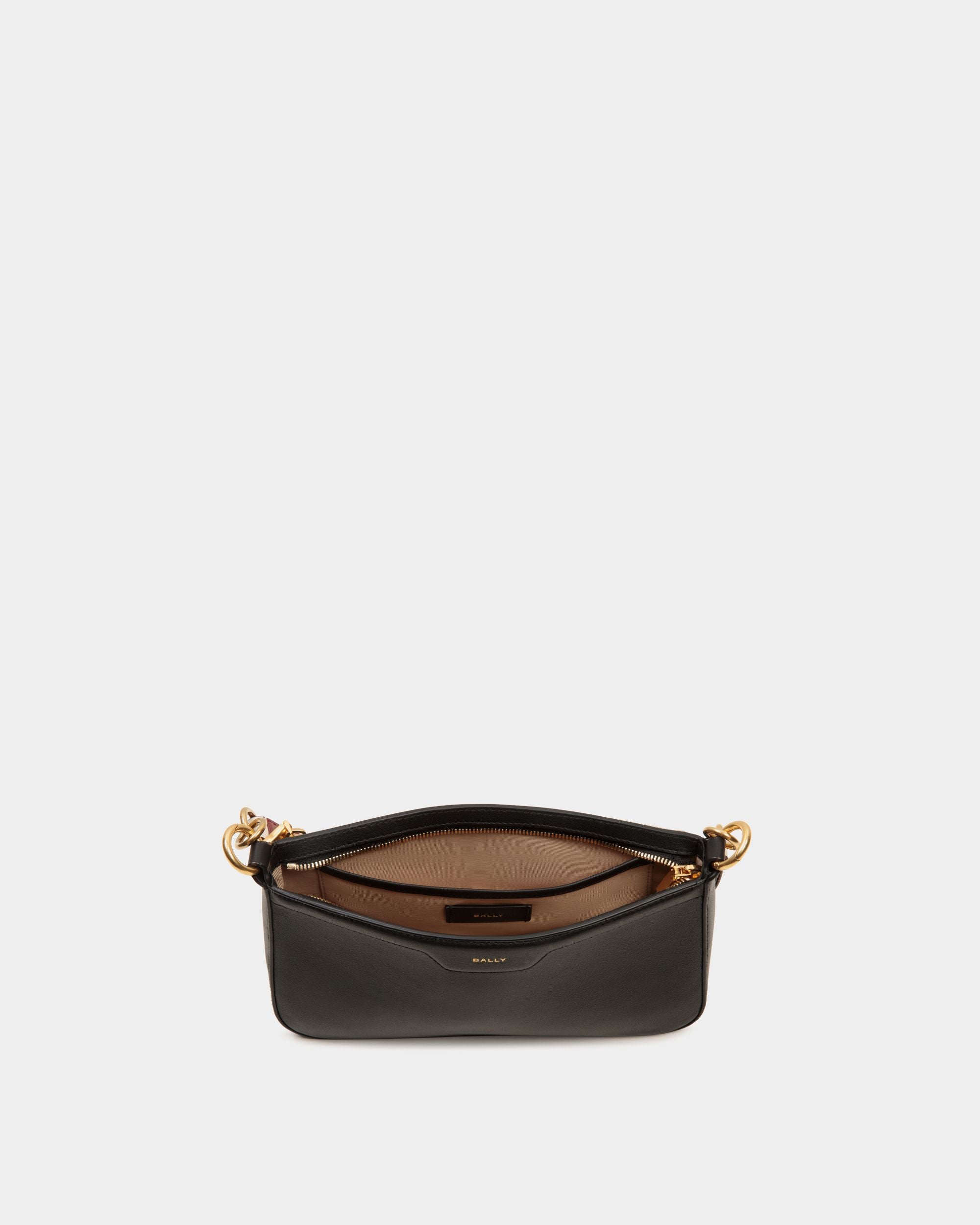 Bolso De Hombre Pequeño Code De Piel Negra - Mujer - Bally - 05