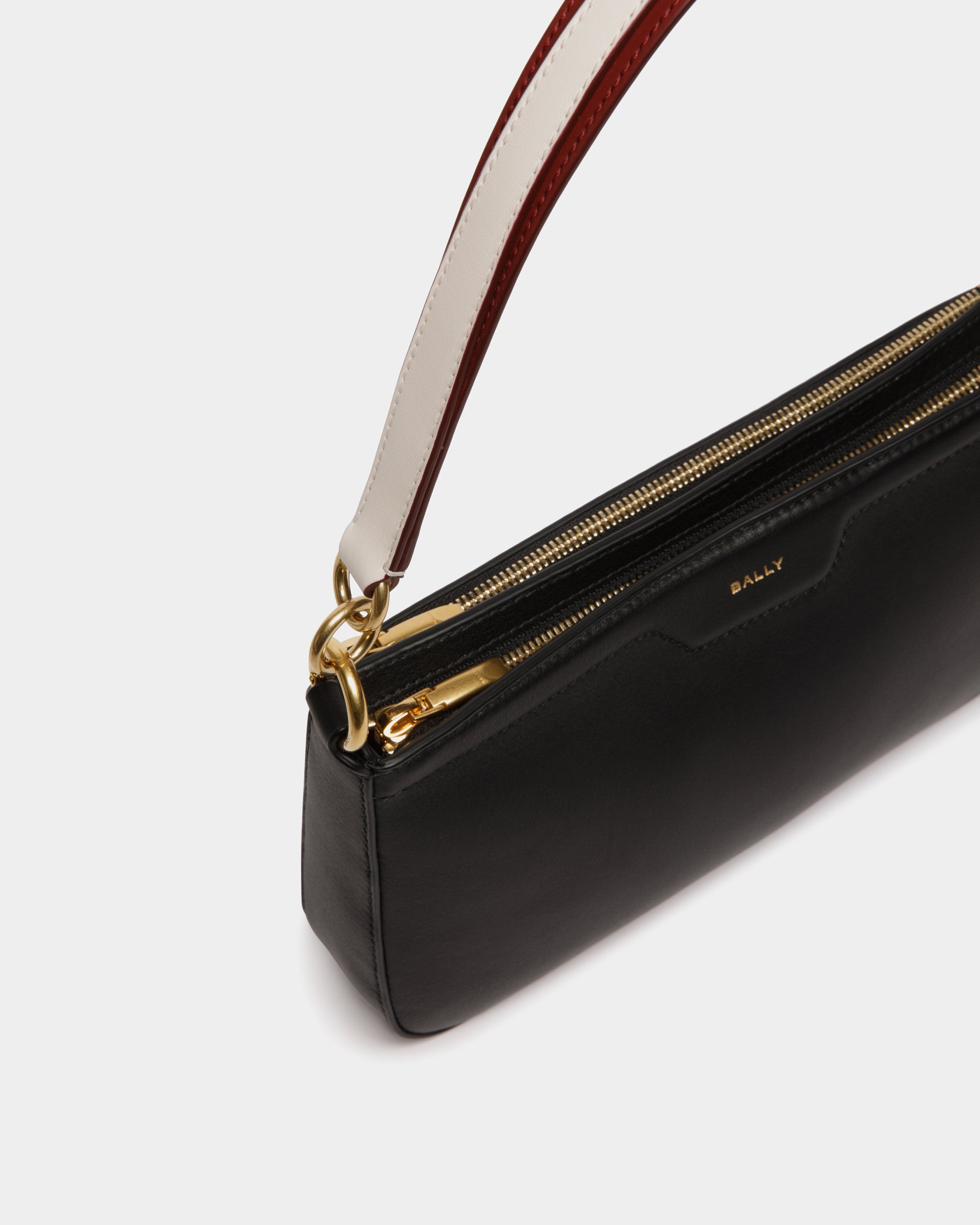 Bolso De Hombre Pequeño Code De Piel Negra - Mujer - Bally - 06