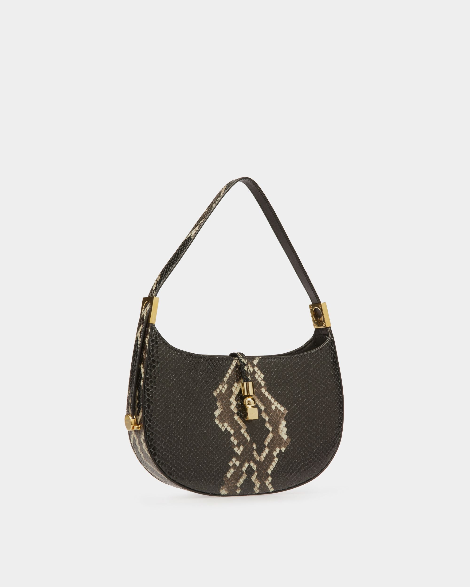 Block Shoulder Bag In Python Print - Women's - Bally - 04