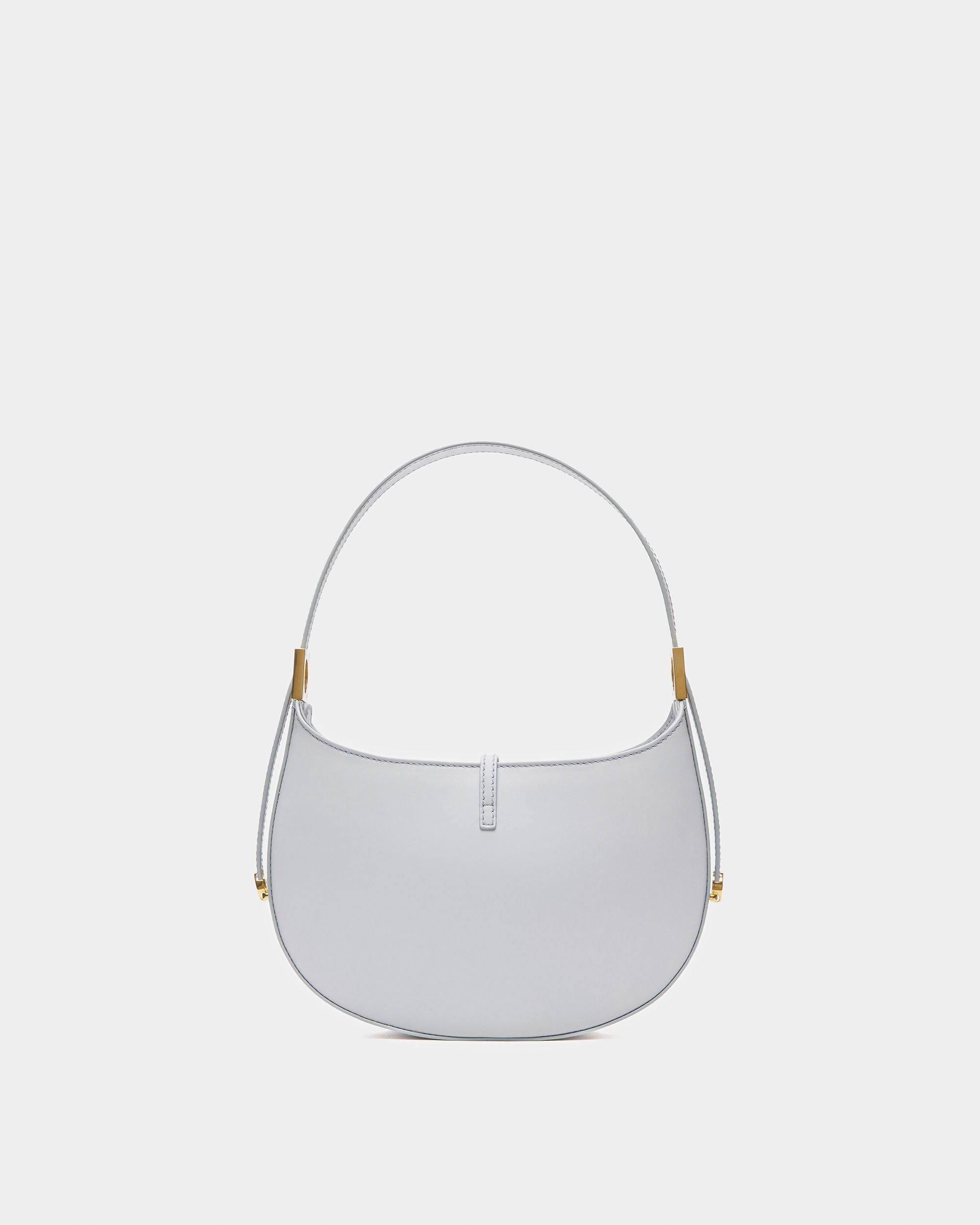 Block Shoulder Bag in Light Blue Leather - Women's - Bally - 02