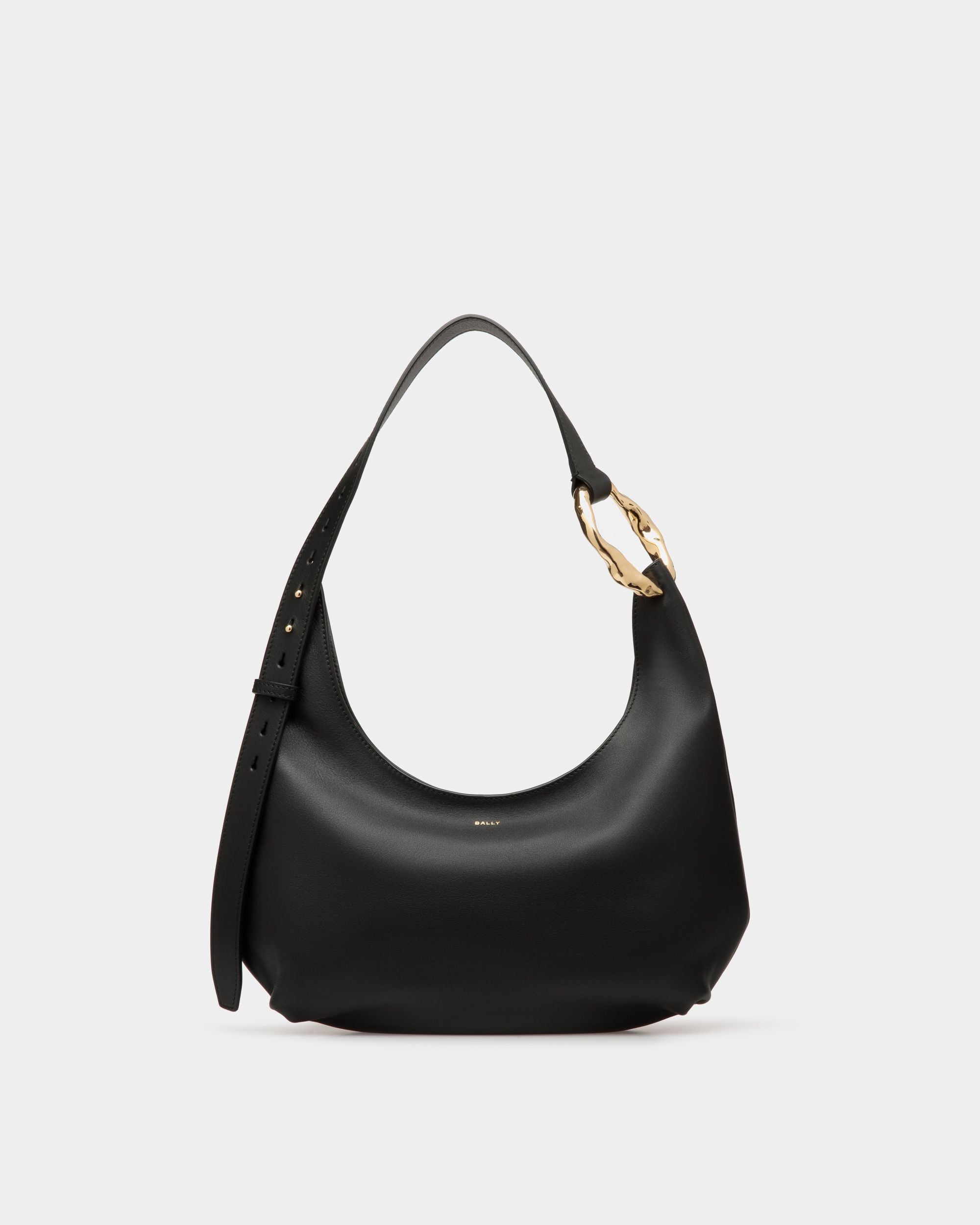 Baroque Hobo Bag In Black Leather - Women's - Bally - 01
