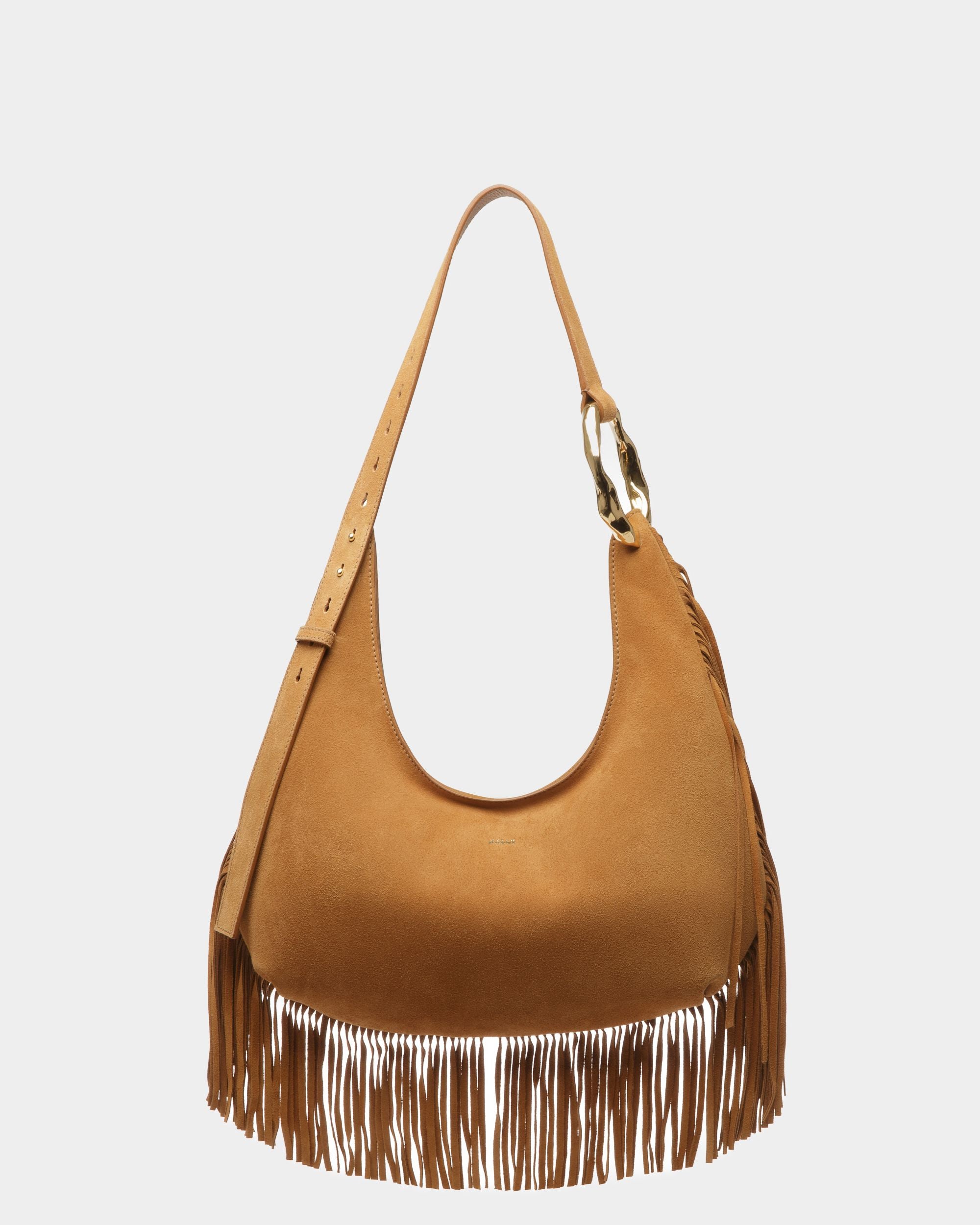 Bolso Hobo Baroque De Piel Color Desierto - Mujer - Bally - 01