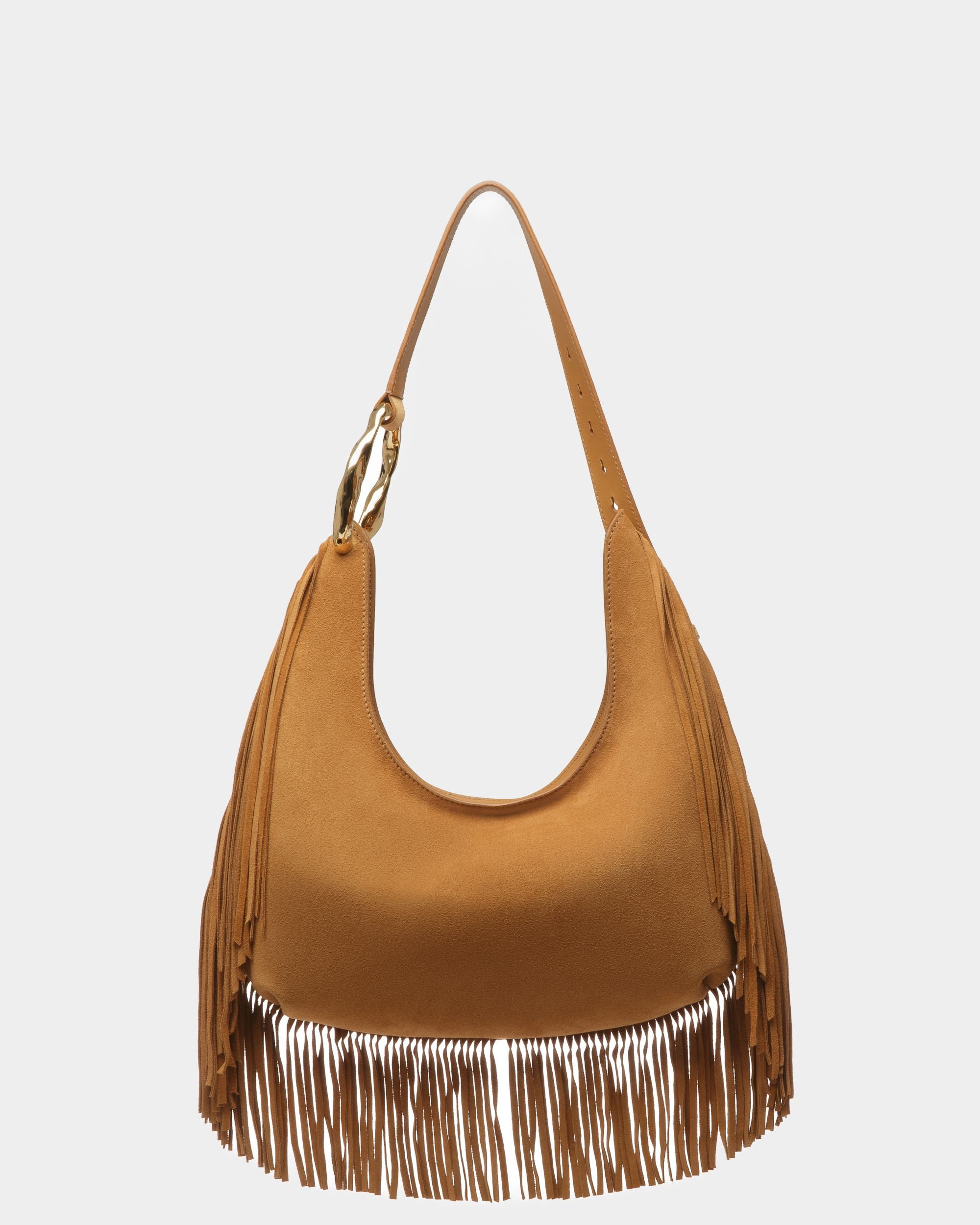Bolso Hobo Baroque De Piel Color Desierto - Mujer - Bally - 03