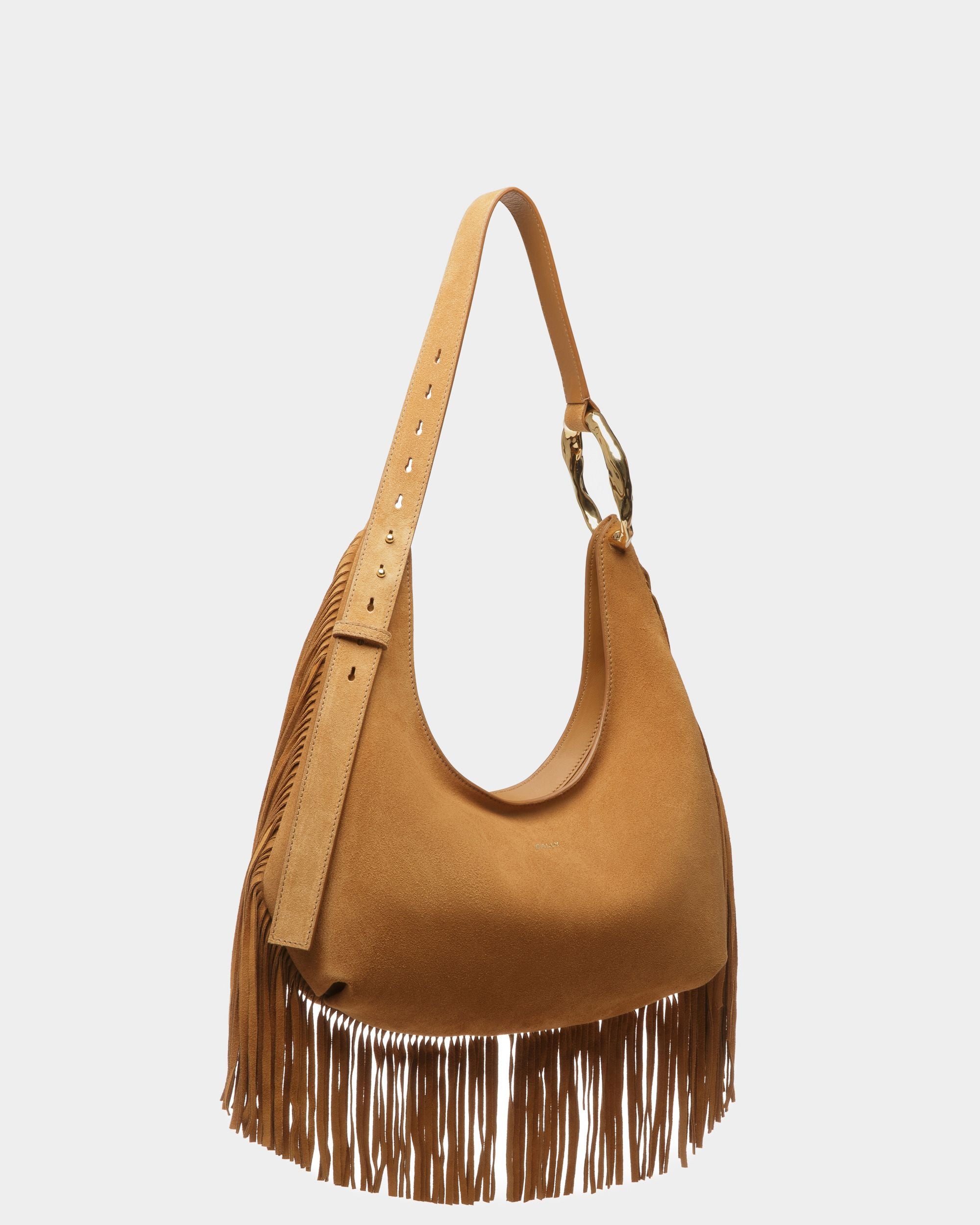 Bolso Hobo Baroque De Piel Color Desierto - Mujer - Bally - 04