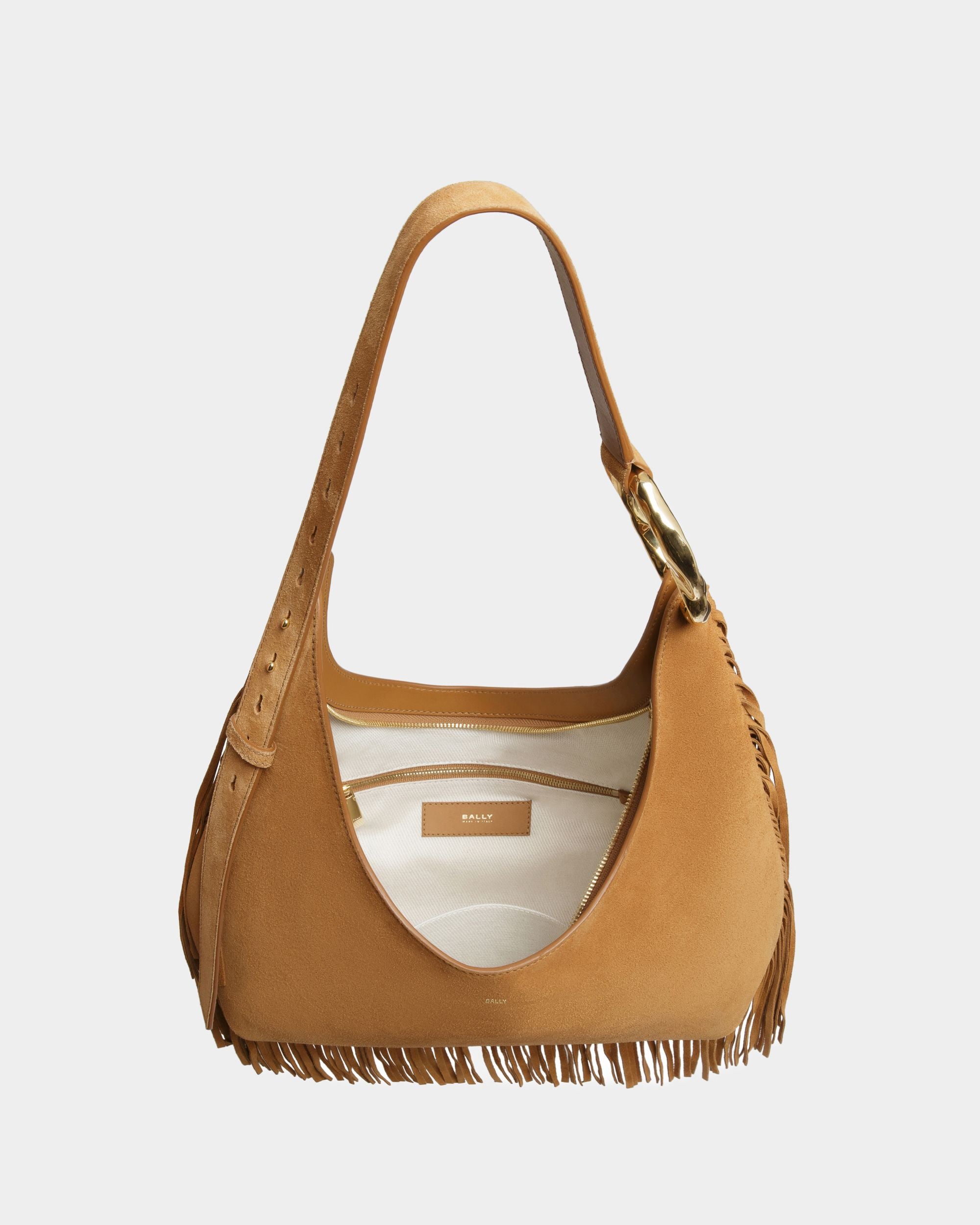 Bolso Hobo Baroque De Piel Color Desierto - Mujer - Bally - 05