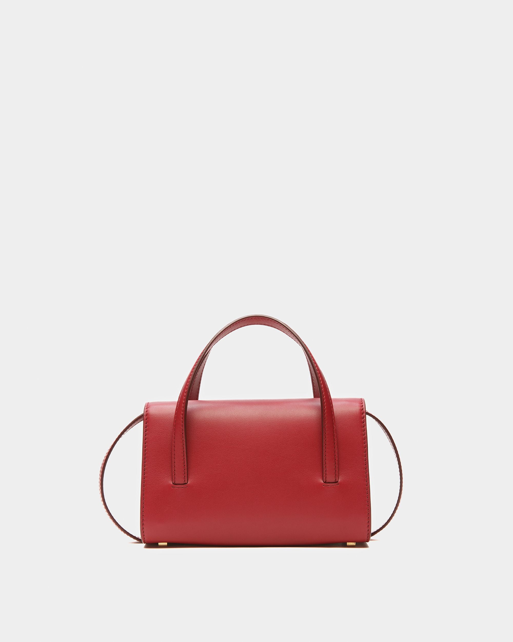Baroque Mini Bag in Red Leather - Women's - Bally - 02