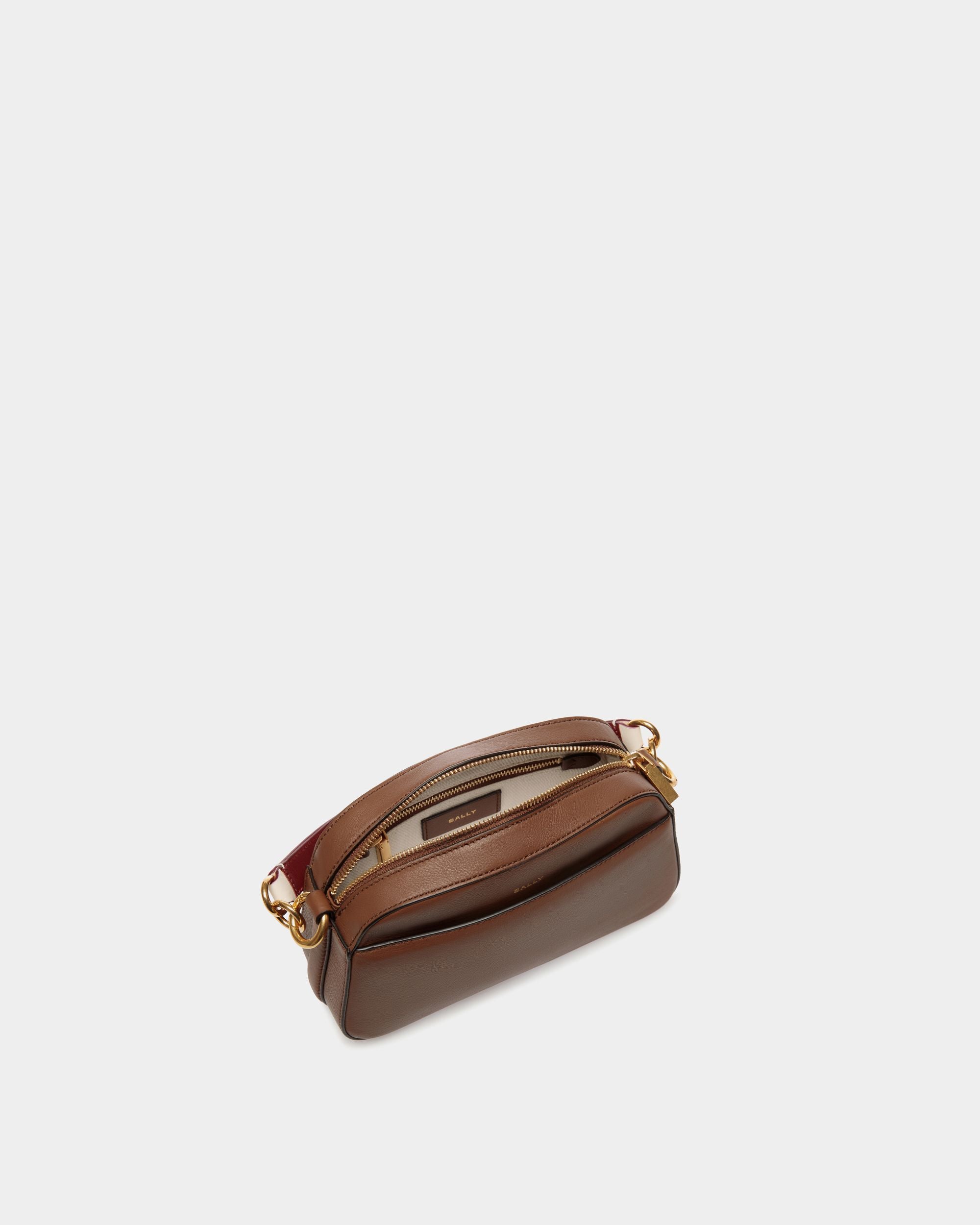 Code Crossbody Bag in Brown Leather - Women's - Bally - 04