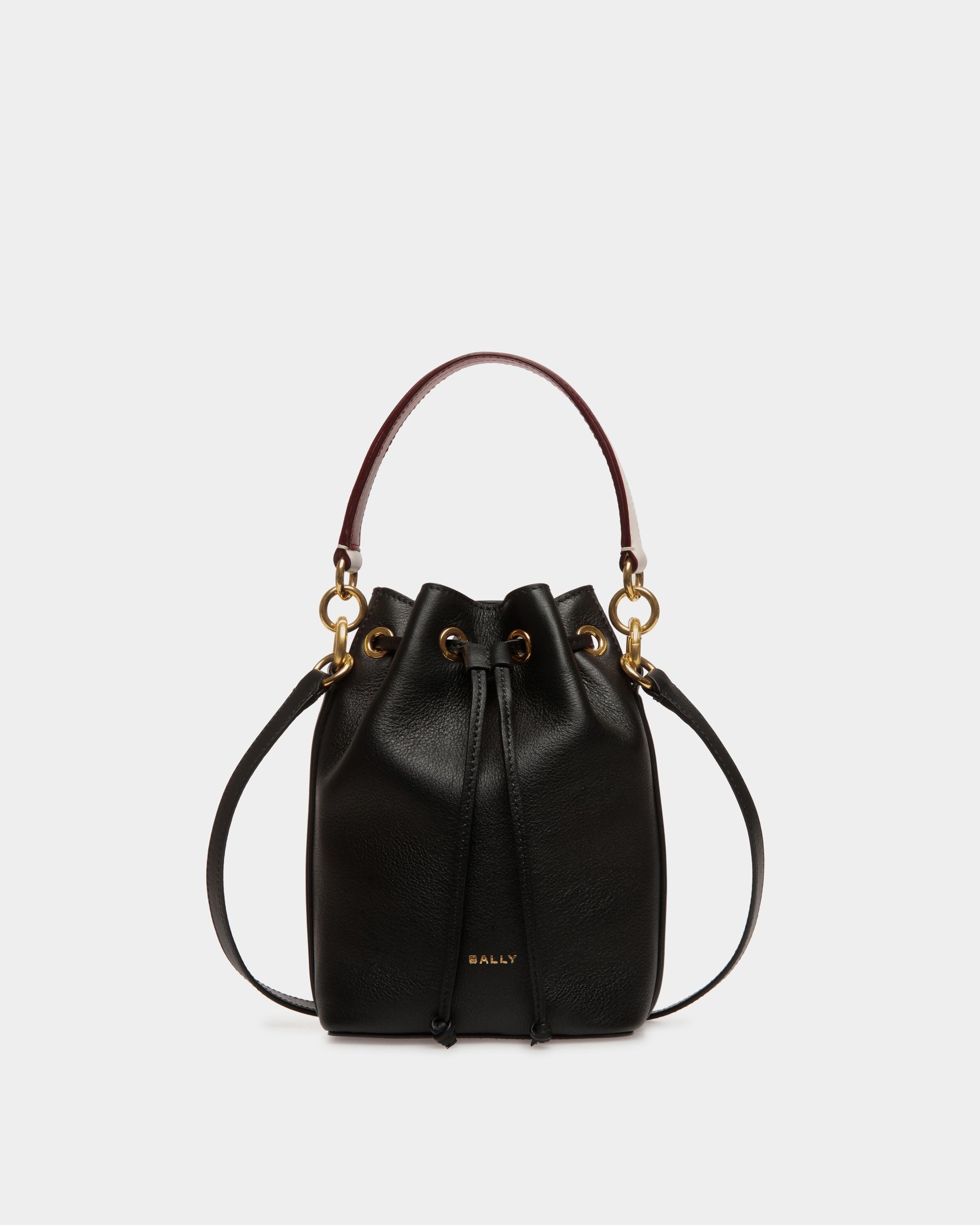 Minibolso Cubo Code De Piel Negra - Mujer - Bally - 01
