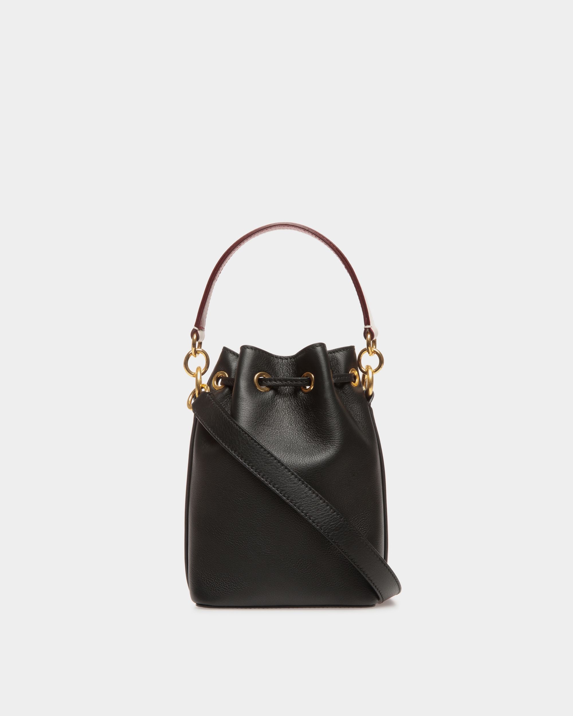 Minibolso Cubo Code De Piel Negra - Mujer - Bally - 03