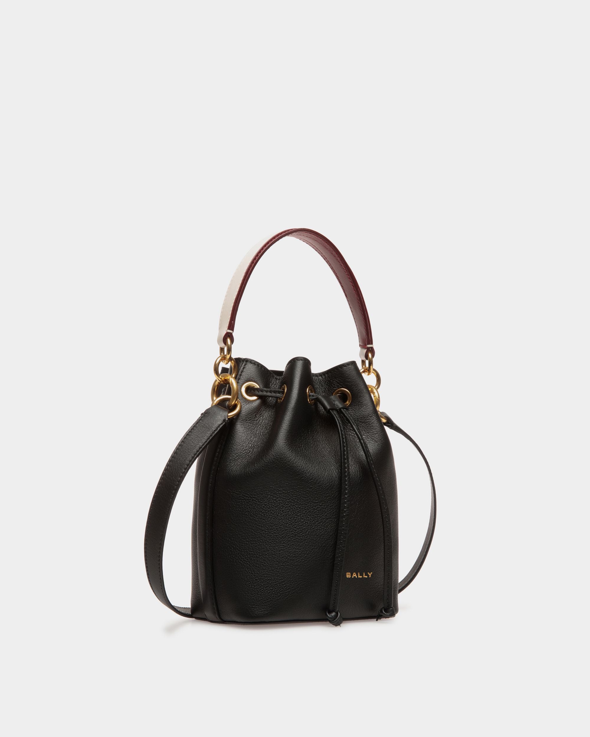 Minibolso Cubo Code De Piel Negra - Mujer - Bally - 04