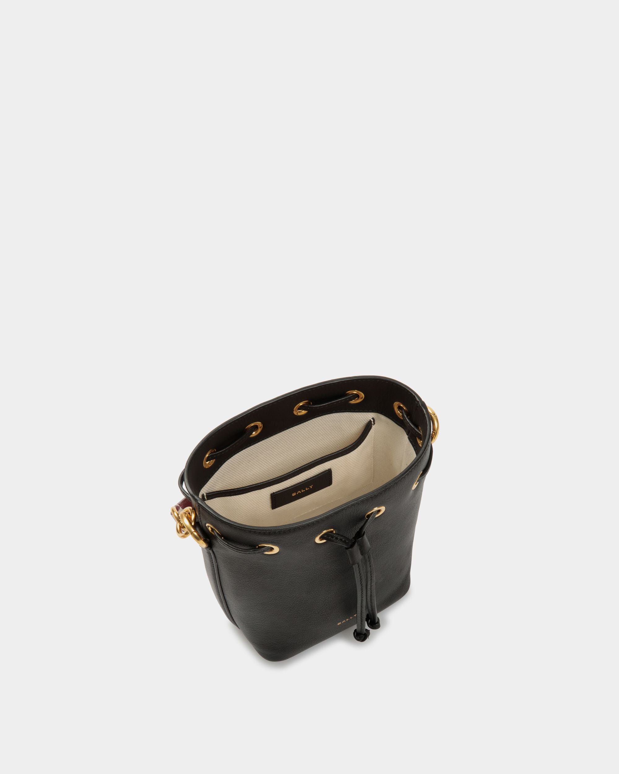 Minibolso Cubo Code De Piel Negra - Mujer - Bally - 05