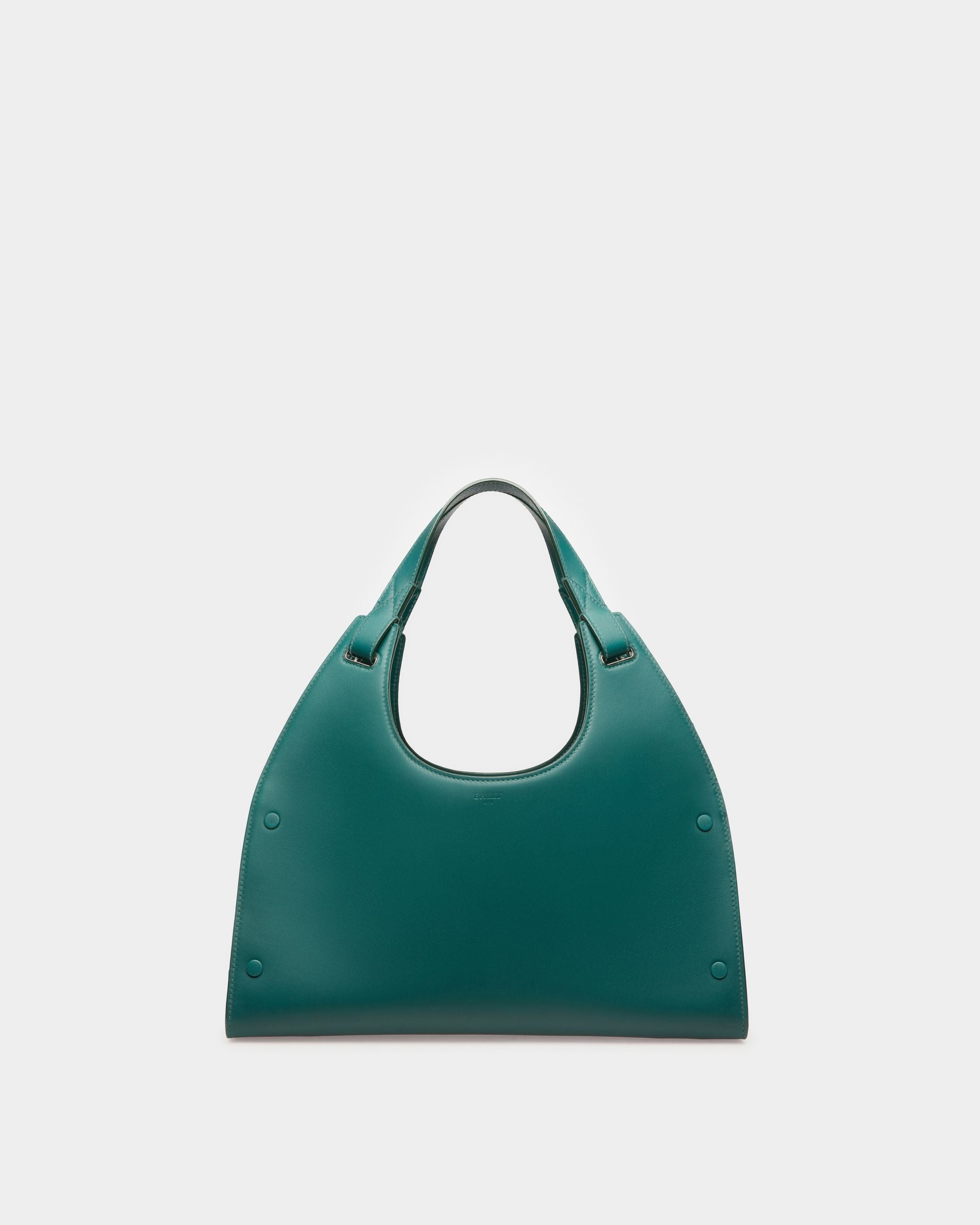 Ahres Bolso De Hombro En Cuero De Color Verde Oscuro - Mujer - Bally - 01