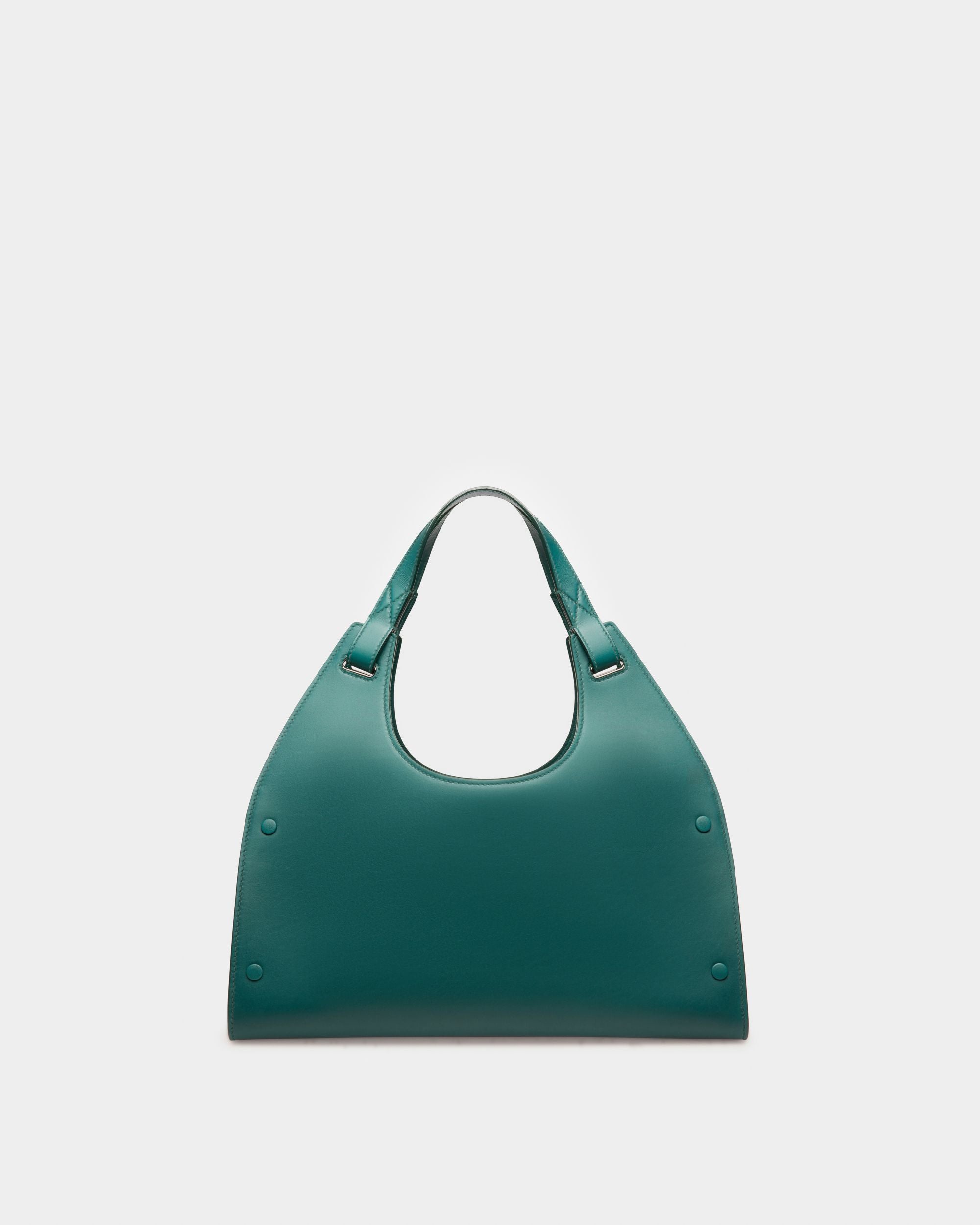 Ahres Bolso De Hombro En Cuero De Color Verde Oscuro - Mujer - Bally - 03