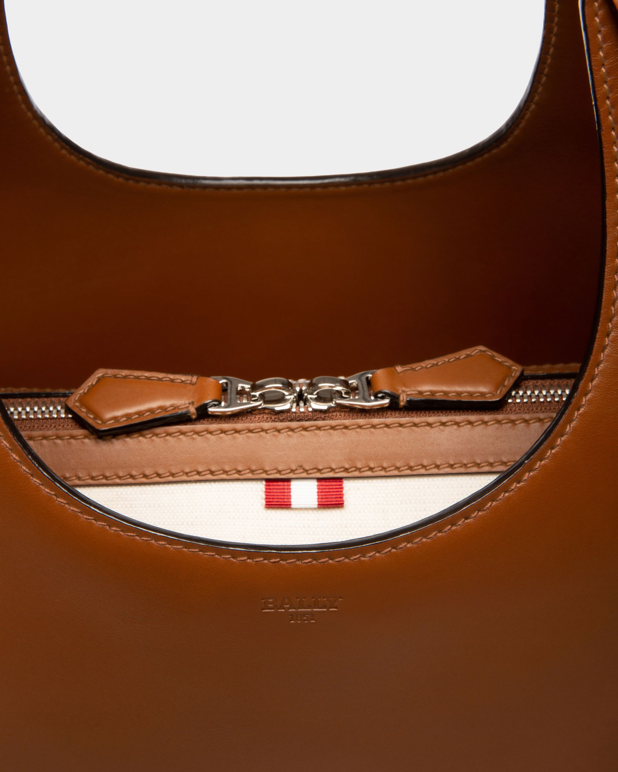 Ahres Leather Shoulder Bag In Brown - Women's - Bally - 05