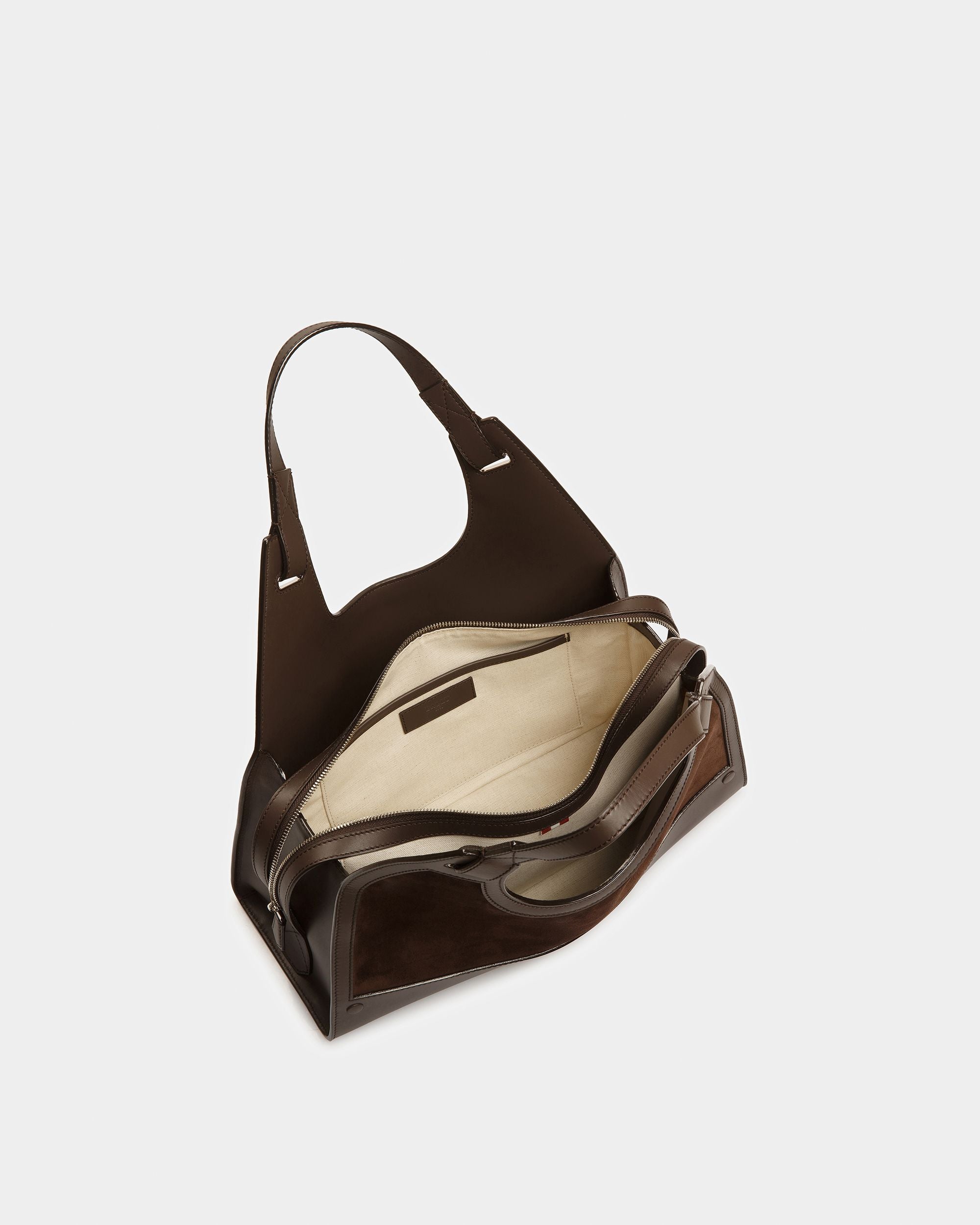 Ahres Bolso De Hombro De Piel En Ébano - Mujer - Bally - 04