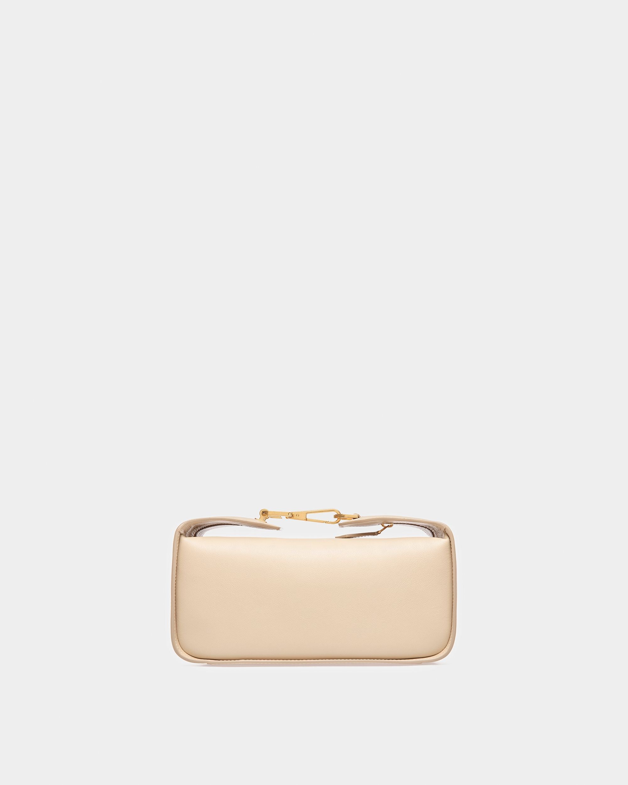 B-Hook Leather Shoulder Bag In Fossil - Women's - Bally - 02