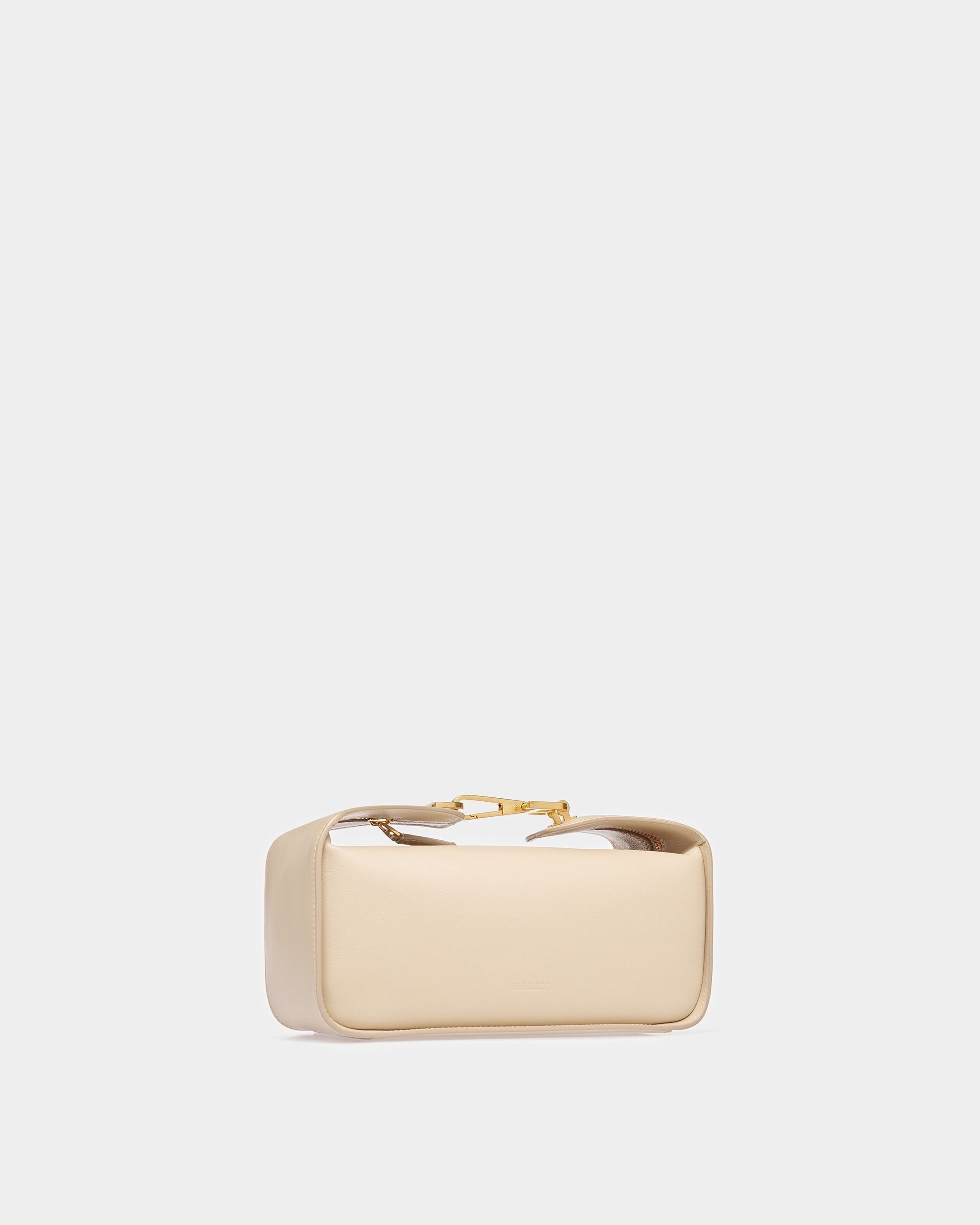 B-Hook Leather Shoulder Bag In Fossil - Women's - Bally - 05