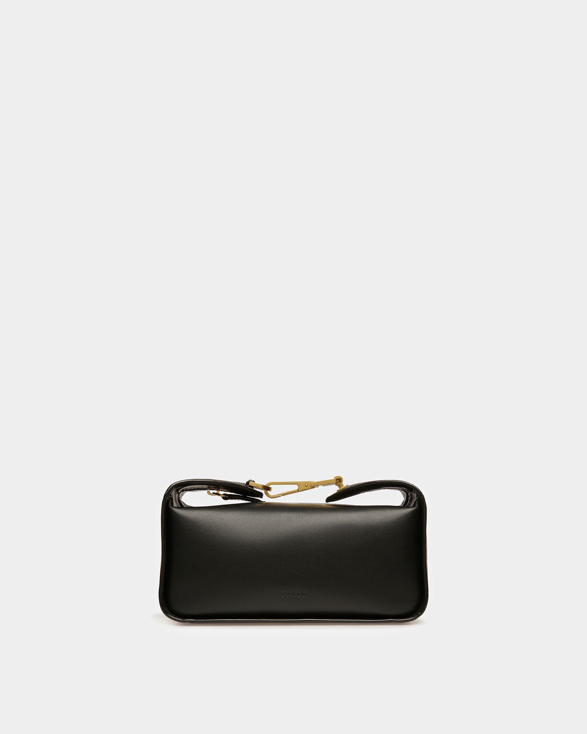 B-Hook Leather Shoulder Bag In Black - Women's - Bally - 01